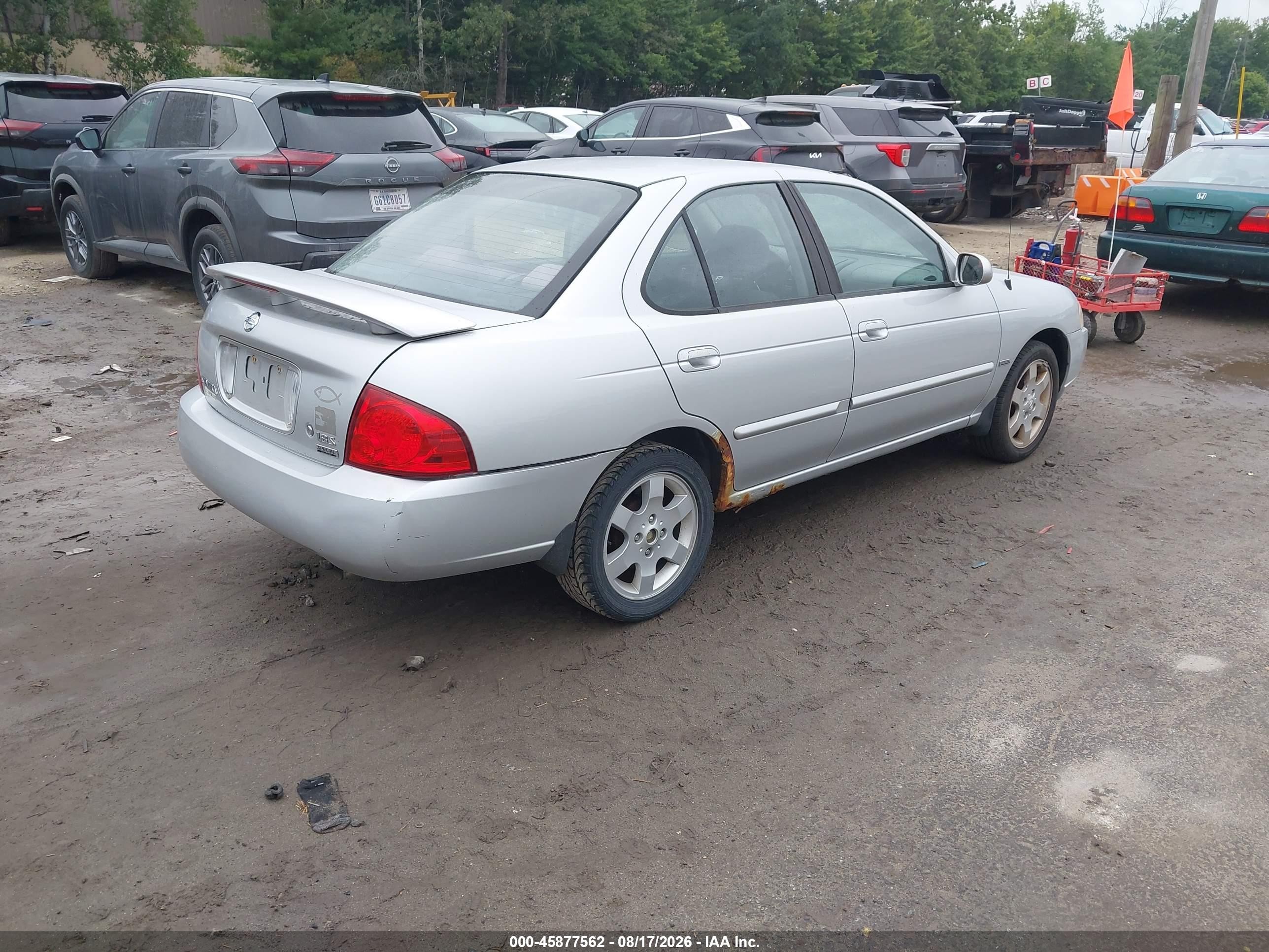 2006 Nissan Sentra 1.8s Silver vin: 3N1CB51D36L532914