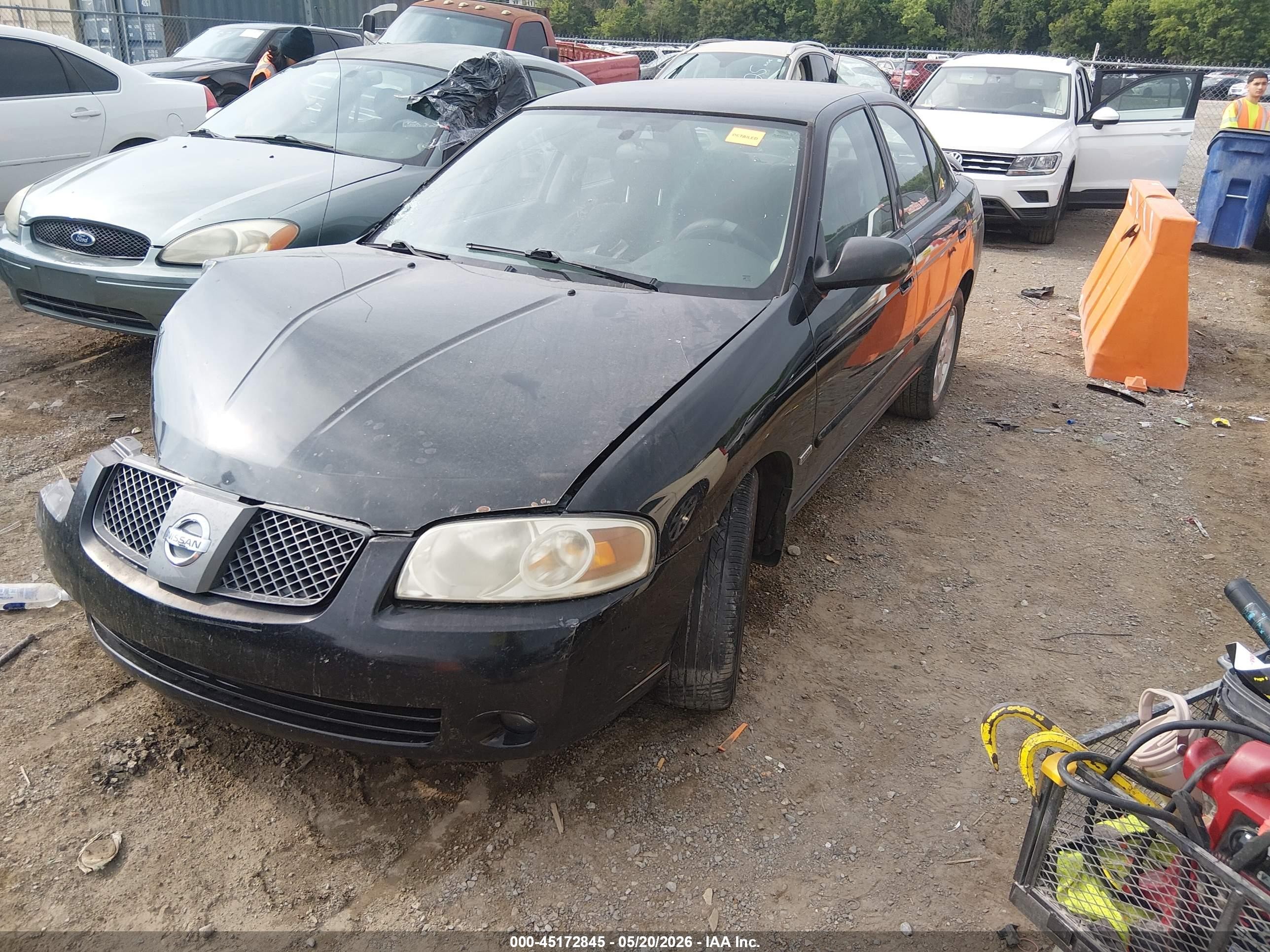 2006 Nissan Sentra 1.8s Black vin: 3N1CB51D36L612634