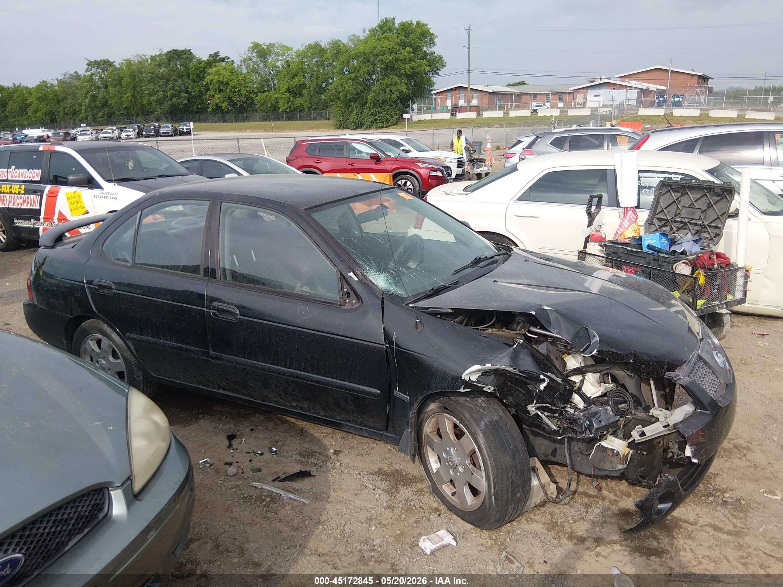 2006 Nissan Sentra 1.8s Black vin: 3N1CB51D36L612634