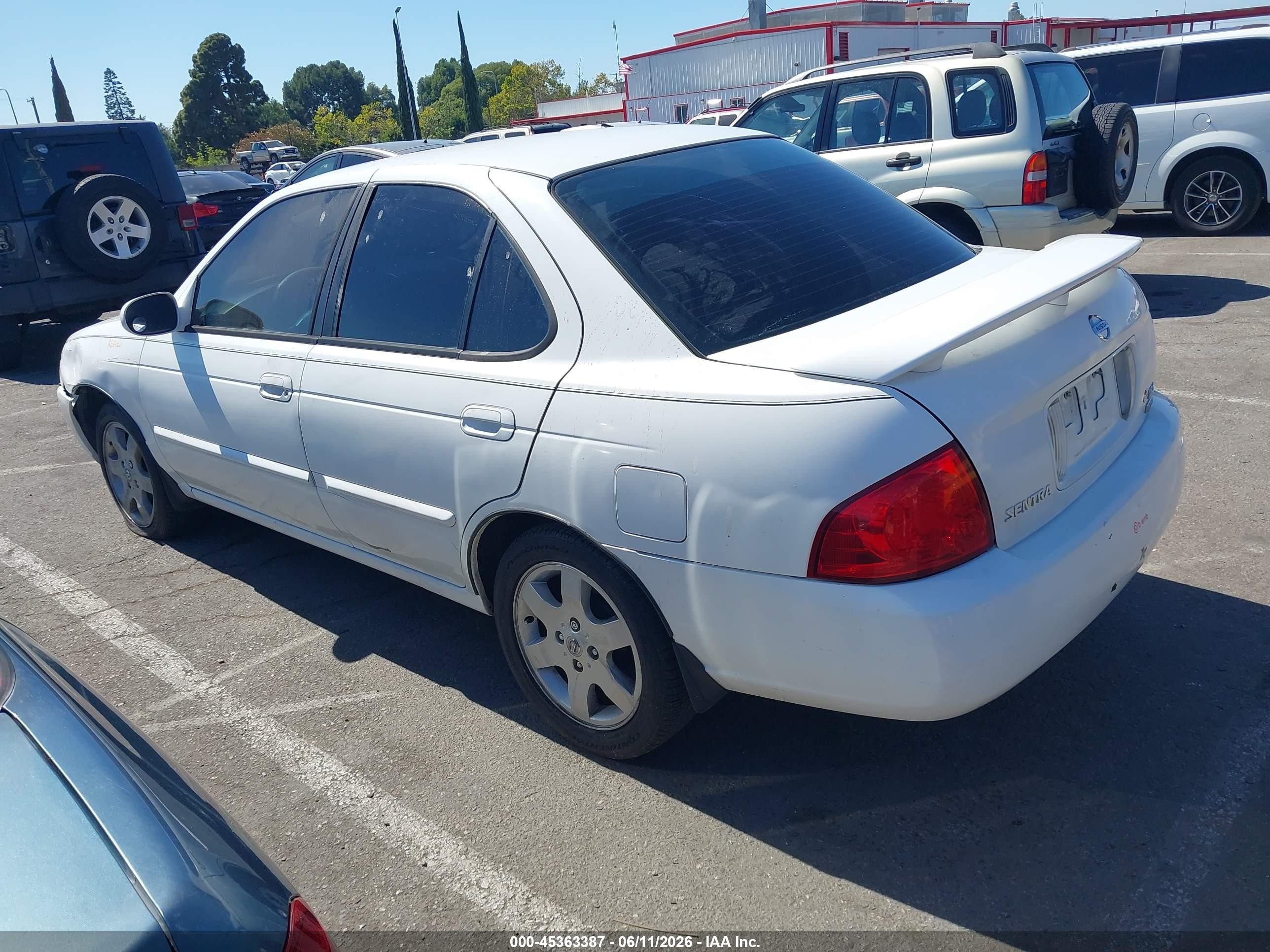 2006 Nissan Sentra 1.8s White vin: 3N1CB51D36L634097
