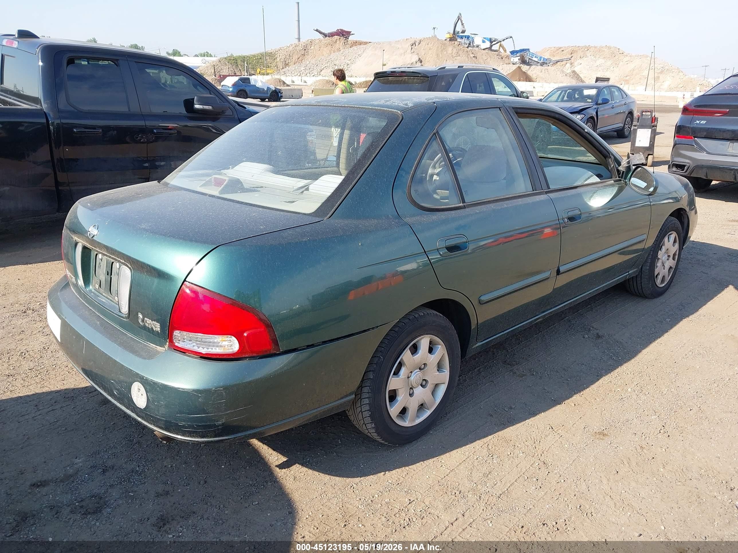 2000 Nissan Sentra Gxe/xe Green vin: 3N1CB51D3YL314815