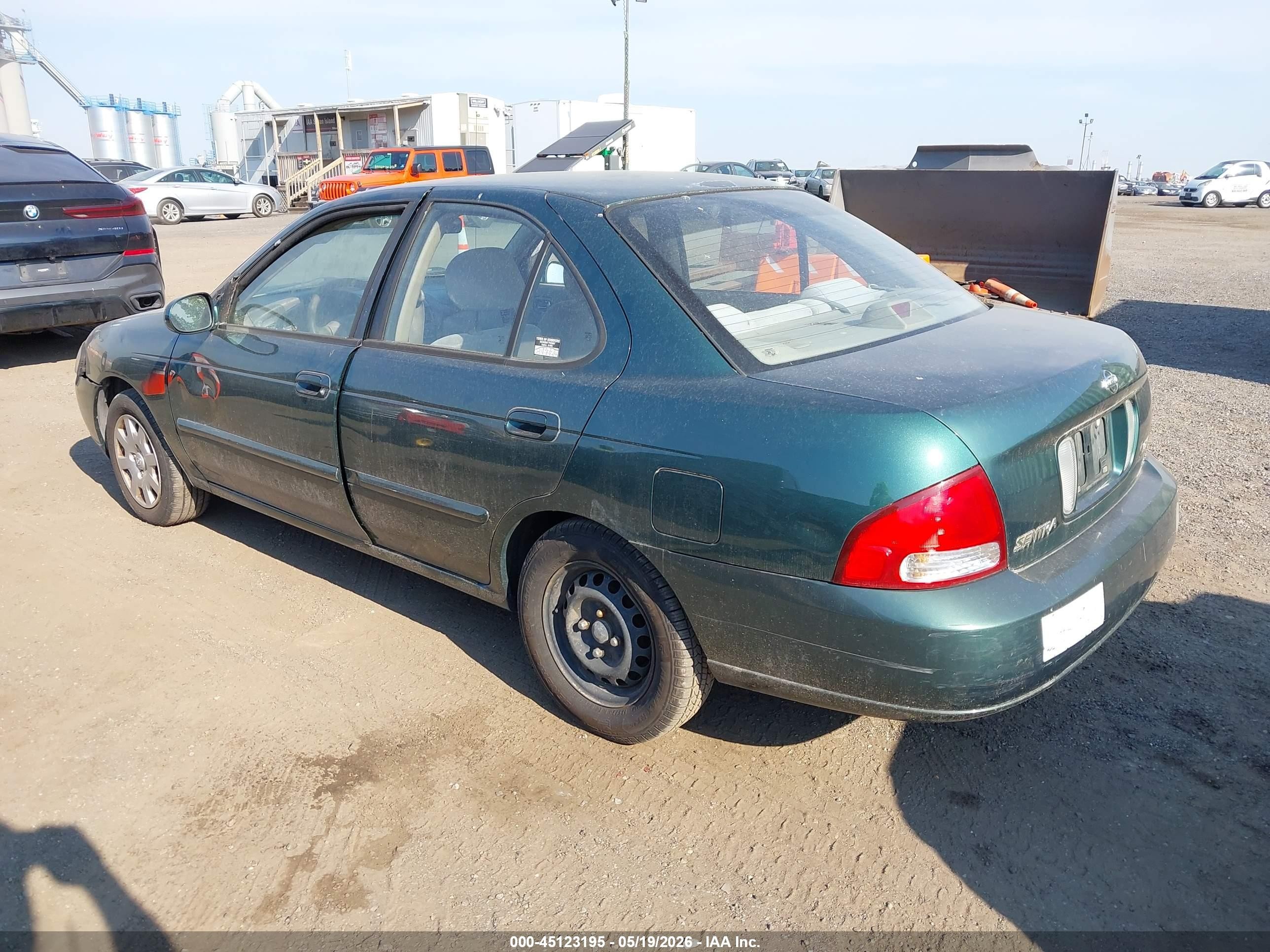 2000 Nissan Sentra Gxe/xe Green vin: 3N1CB51D3YL314815