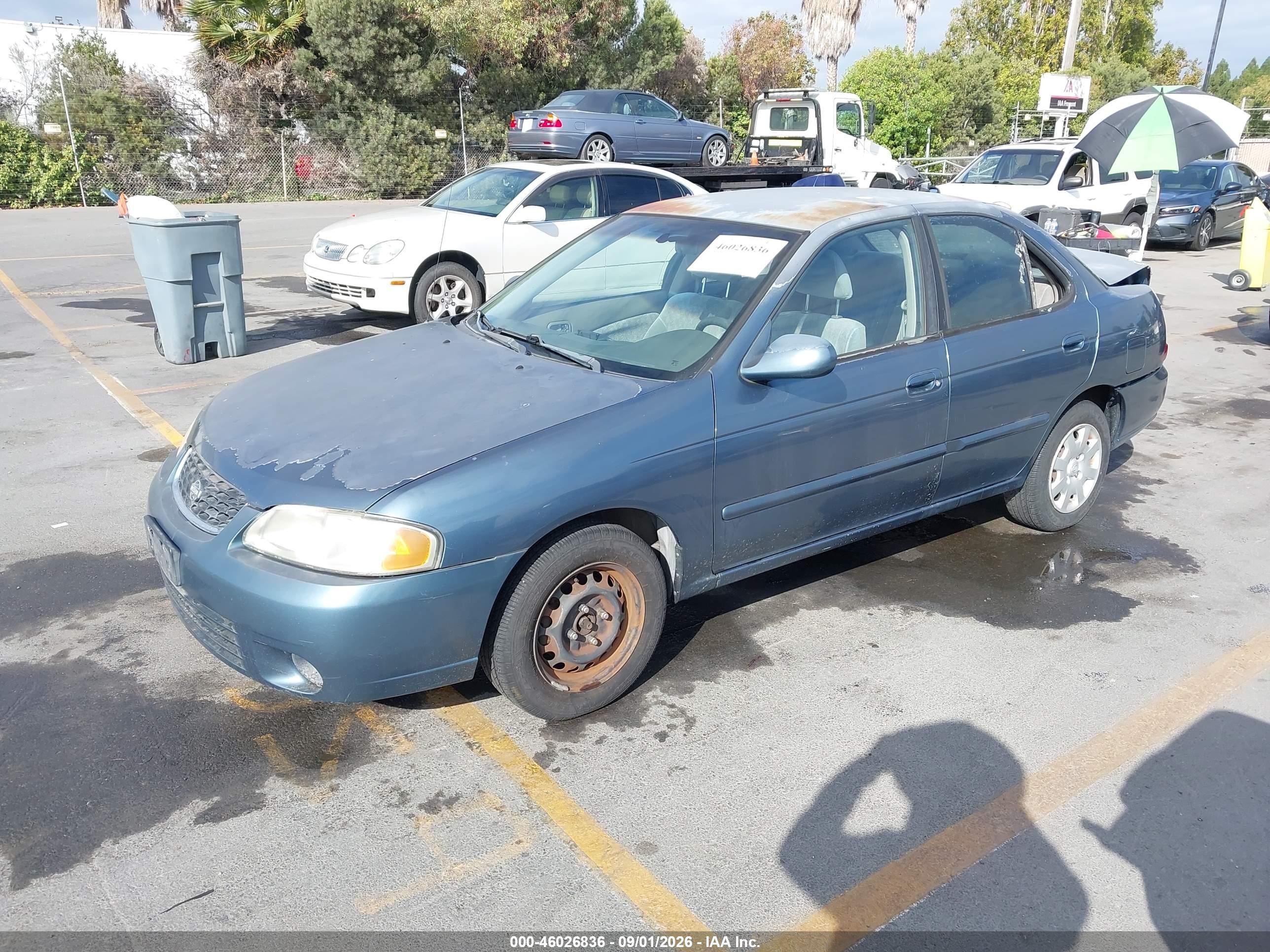 2001 Nissan Sentra Gxe Blue vin: 3N1CB51D41L522370