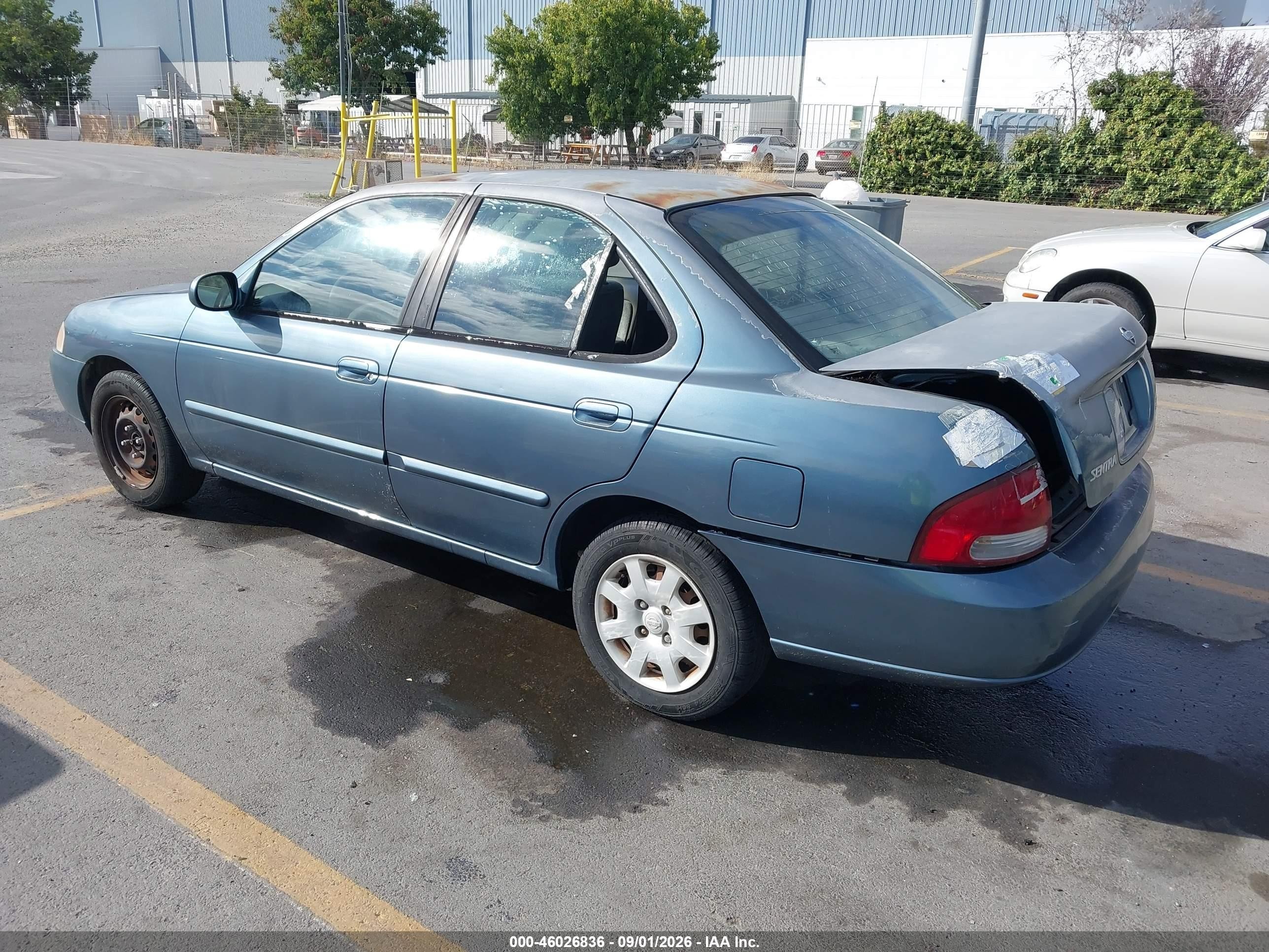 2001 Nissan Sentra Gxe Blue vin: 3N1CB51D41L522370