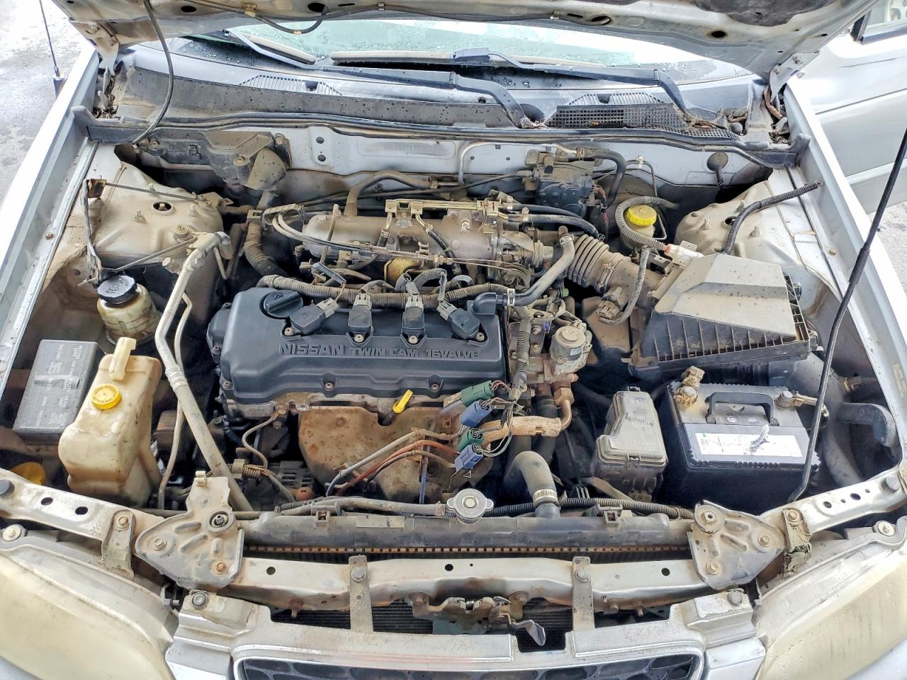 2002 Nissan Sentra Xe Серебряный vin: 3N1CB51D42L624933