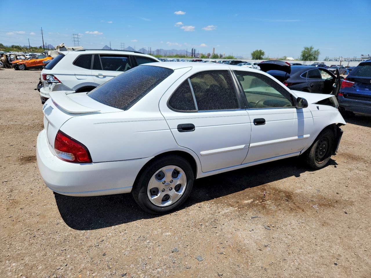 2003 Nissan Sentra Xe White vin: 3N1CB51D43L788605