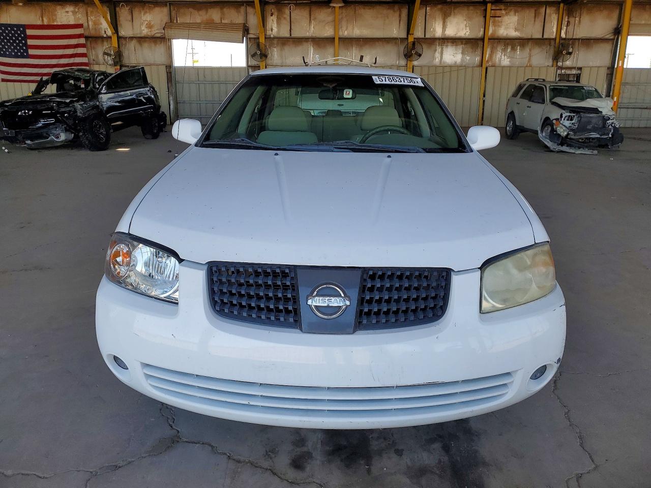 2004 Nissan Sentra 1.8 White vin: 3N1CB51D44L484773