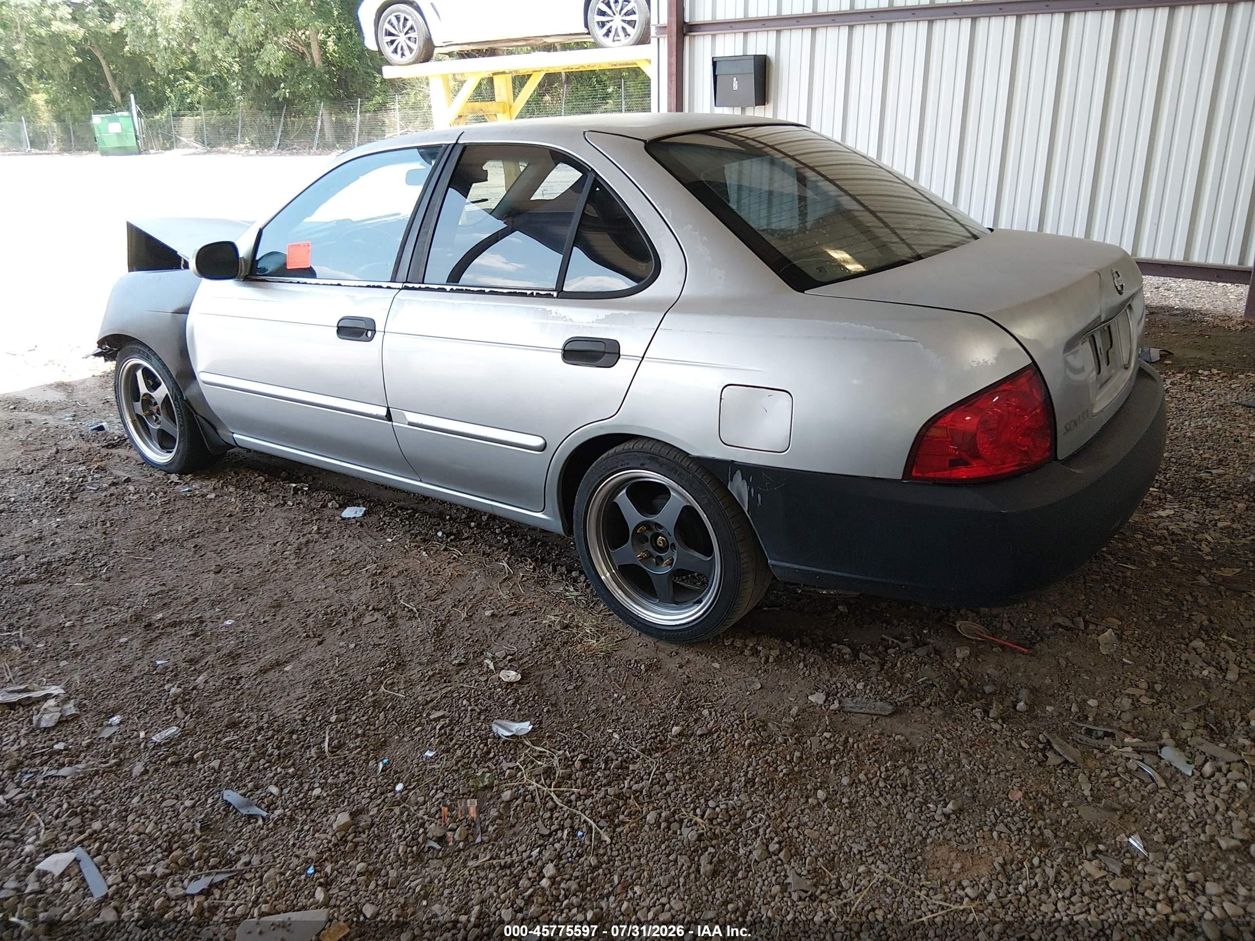 2004 Nissan Sentra 1.8s Silver vin: 3N1CB51D44L875356