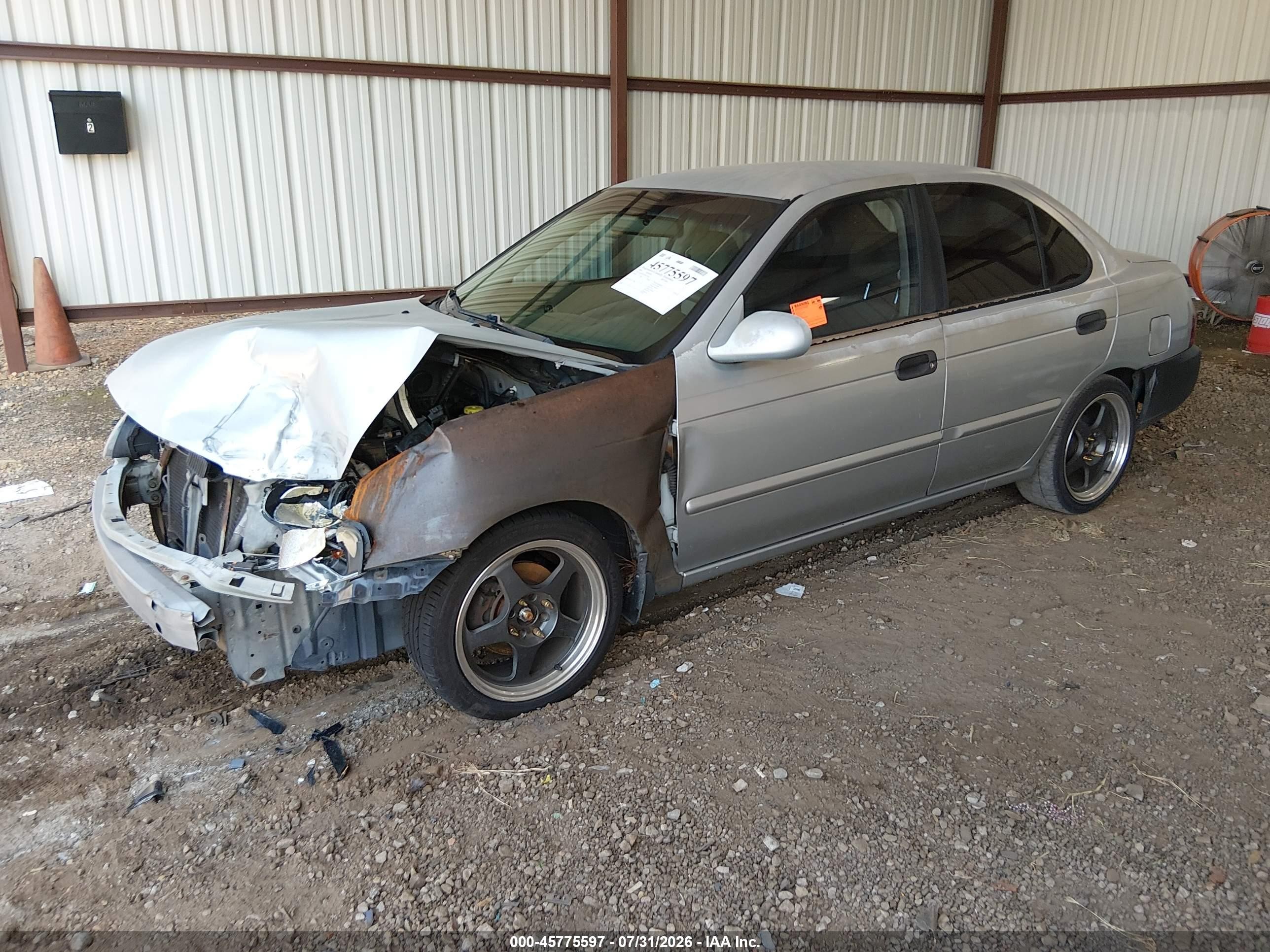 2004 Nissan Sentra 1.8s Silver vin: 3N1CB51D44L875356