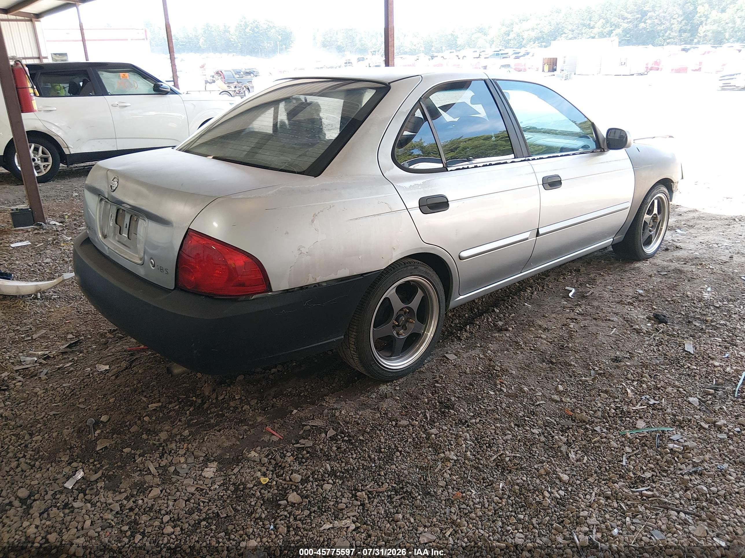 2004 Nissan Sentra 1.8s Silver vin: 3N1CB51D44L875356
