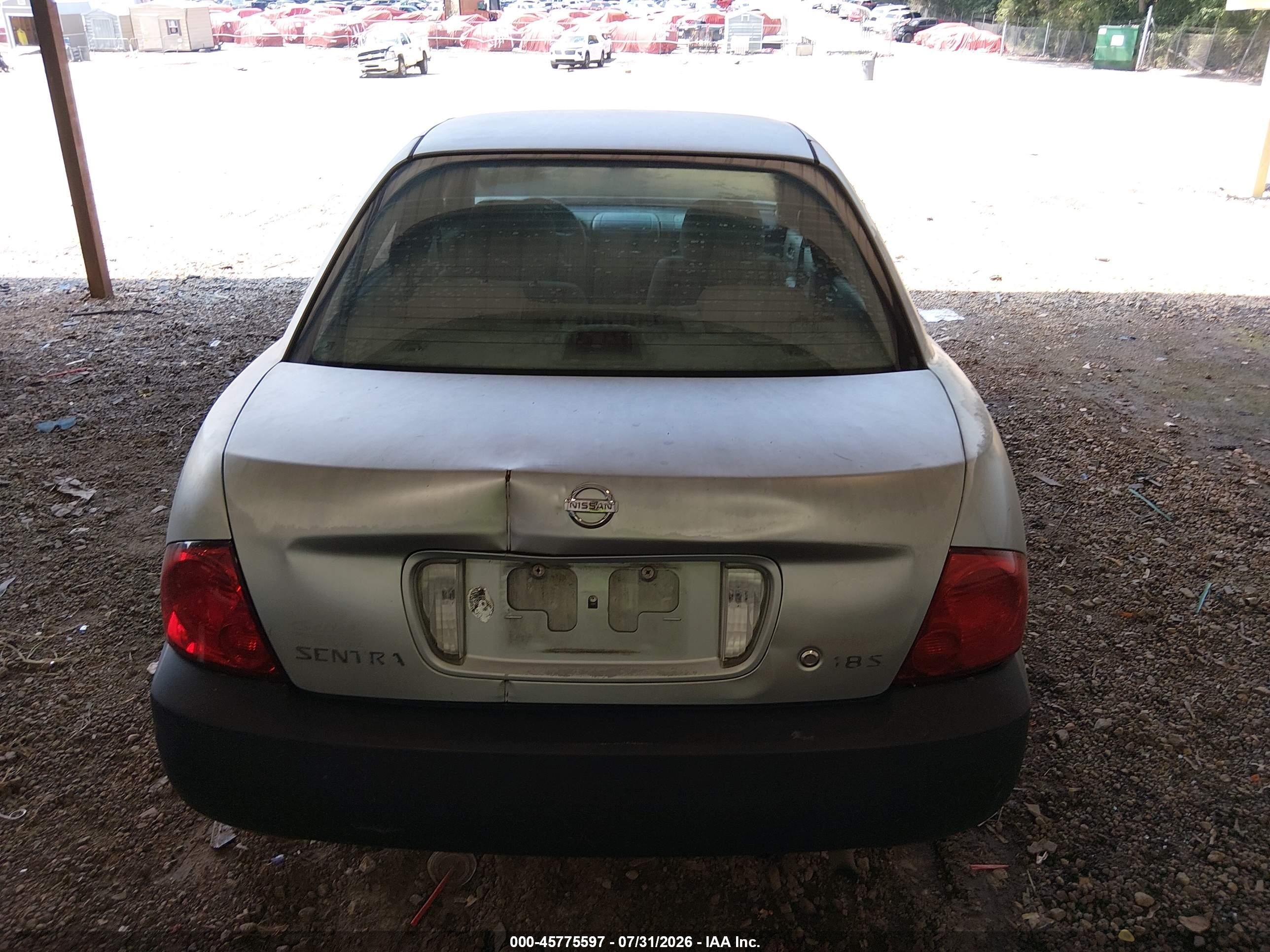 2004 Nissan Sentra 1.8s Silver vin: 3N1CB51D44L875356