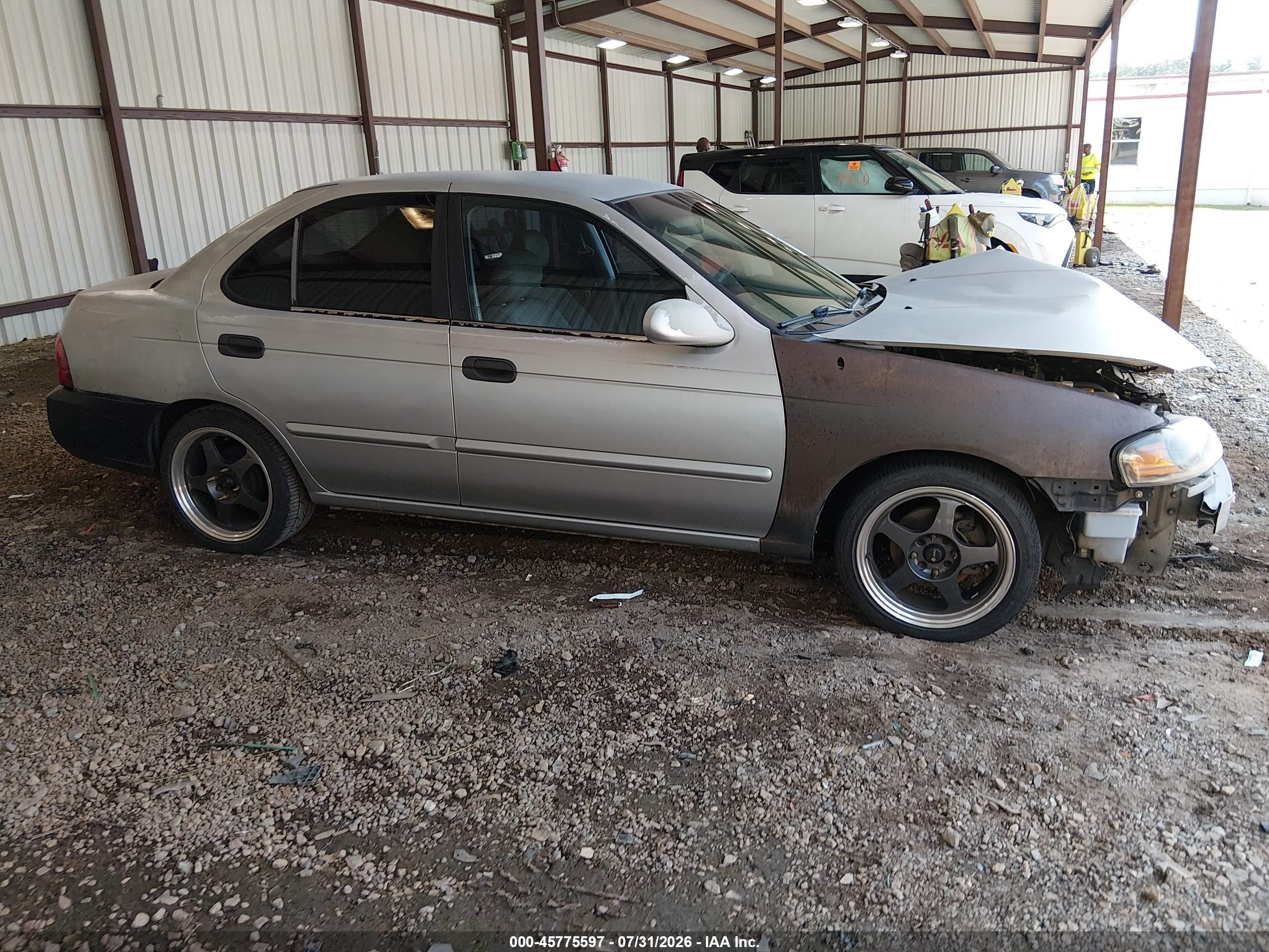 2004 Nissan Sentra 1.8s Silver vin: 3N1CB51D44L875356