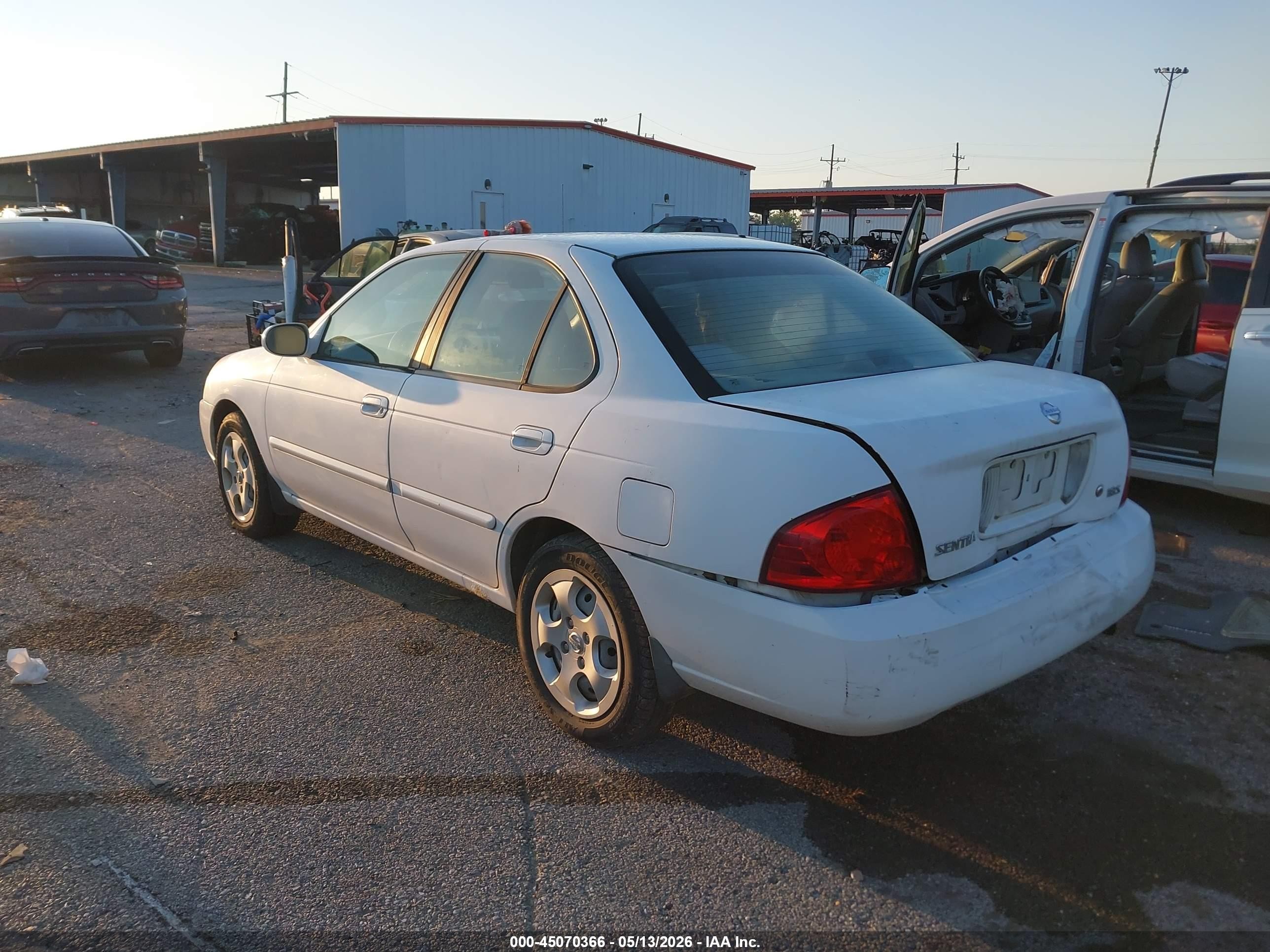 2004 Nissan Sentra 1.8s White vin: 3N1CB51D44L875826