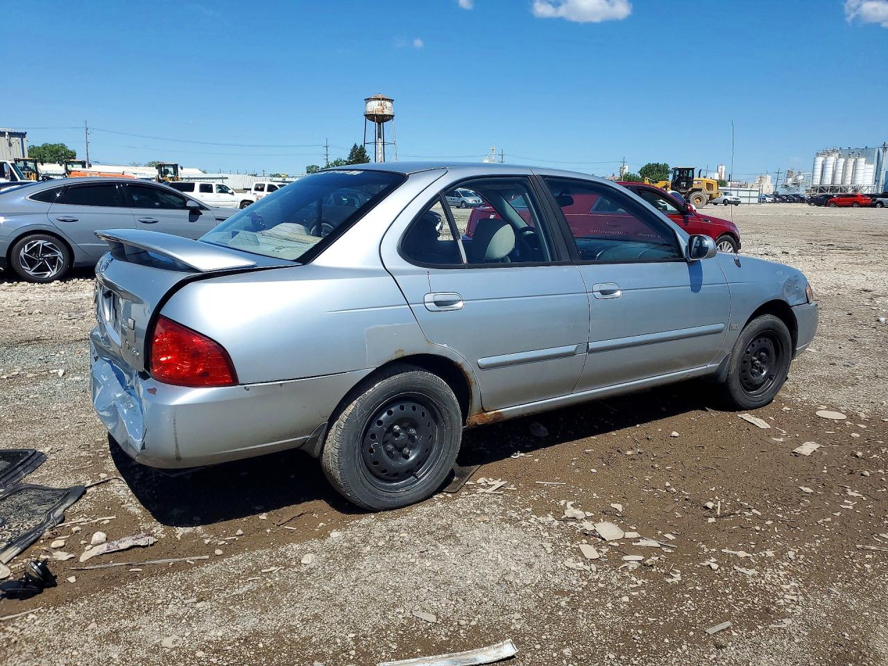 2004 Nissan Sentra Silver vin: 3N1CB51D44L890455
