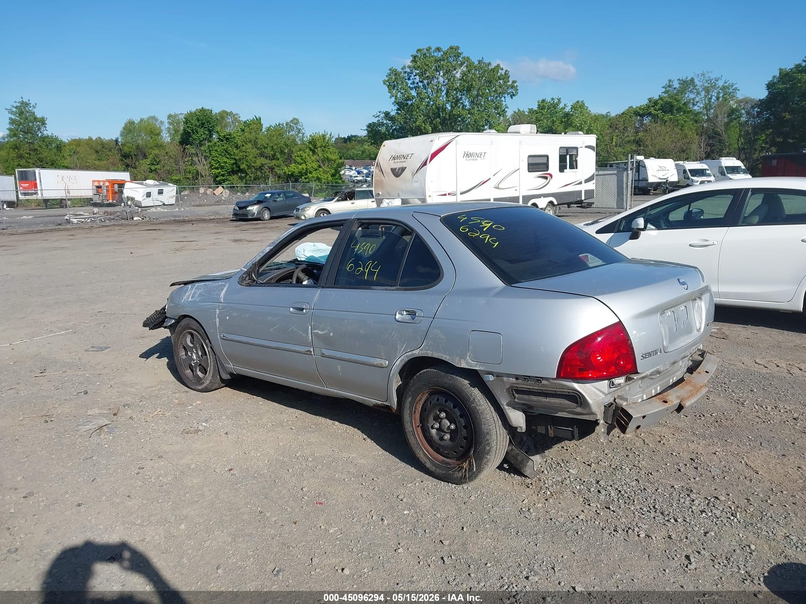 2005 Nissan Sentra 1.8s Серебряный vin: 3N1CB51D45L479123