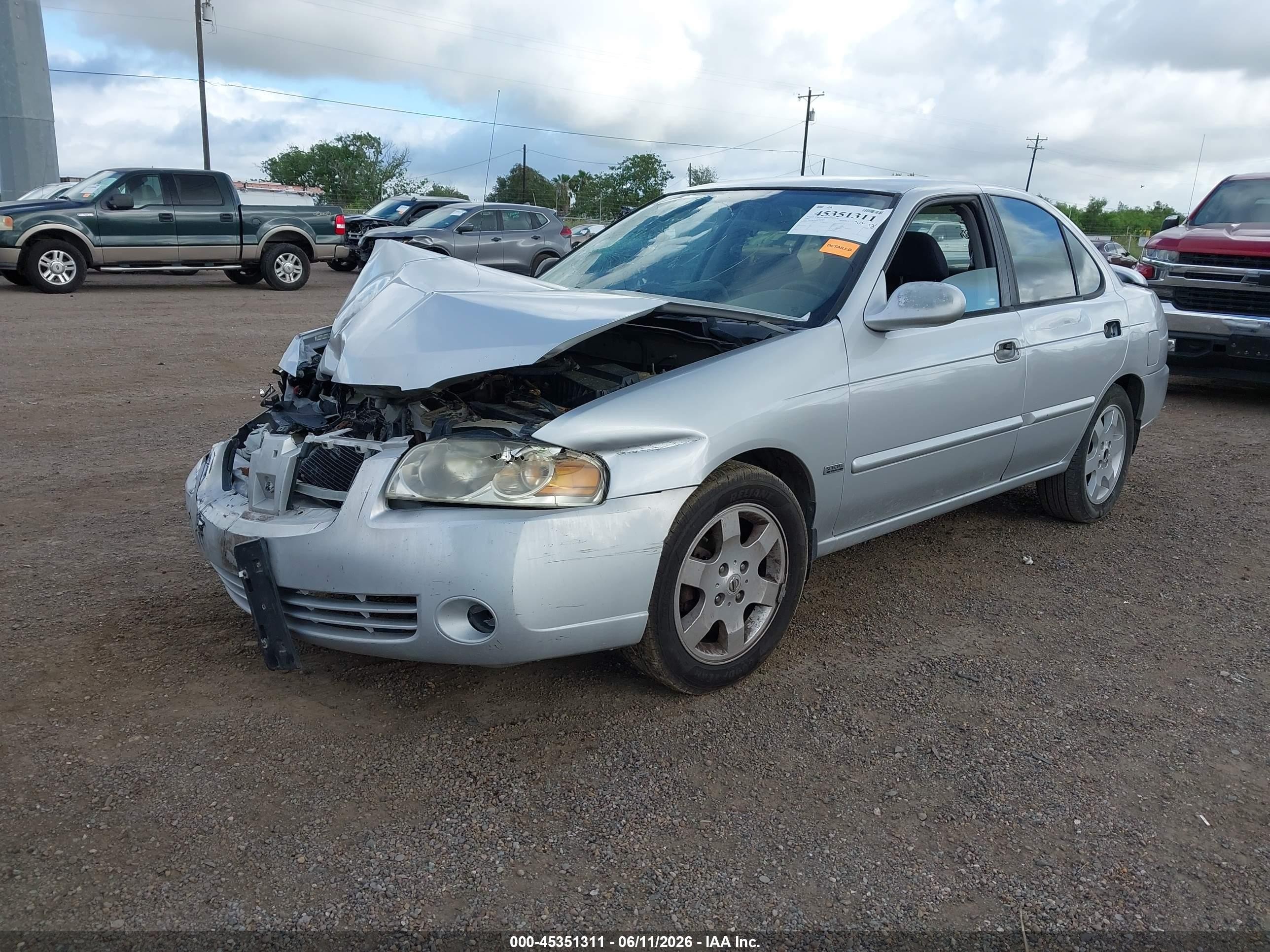 2005 Nissan Sentra 1.8s Silver vin: 3N1CB51D45L488890