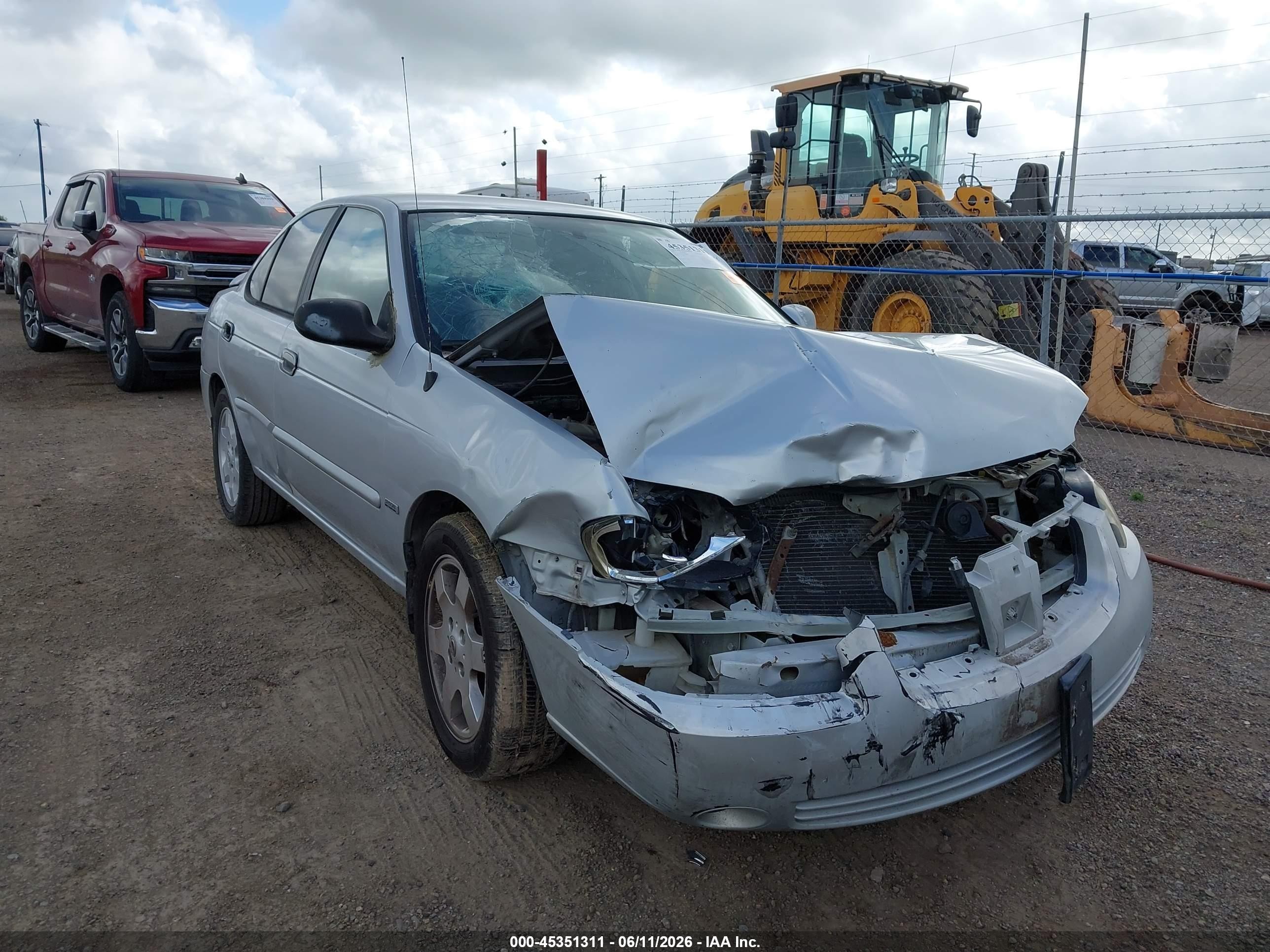 2005 Nissan Sentra 1.8s Silver vin: 3N1CB51D45L488890