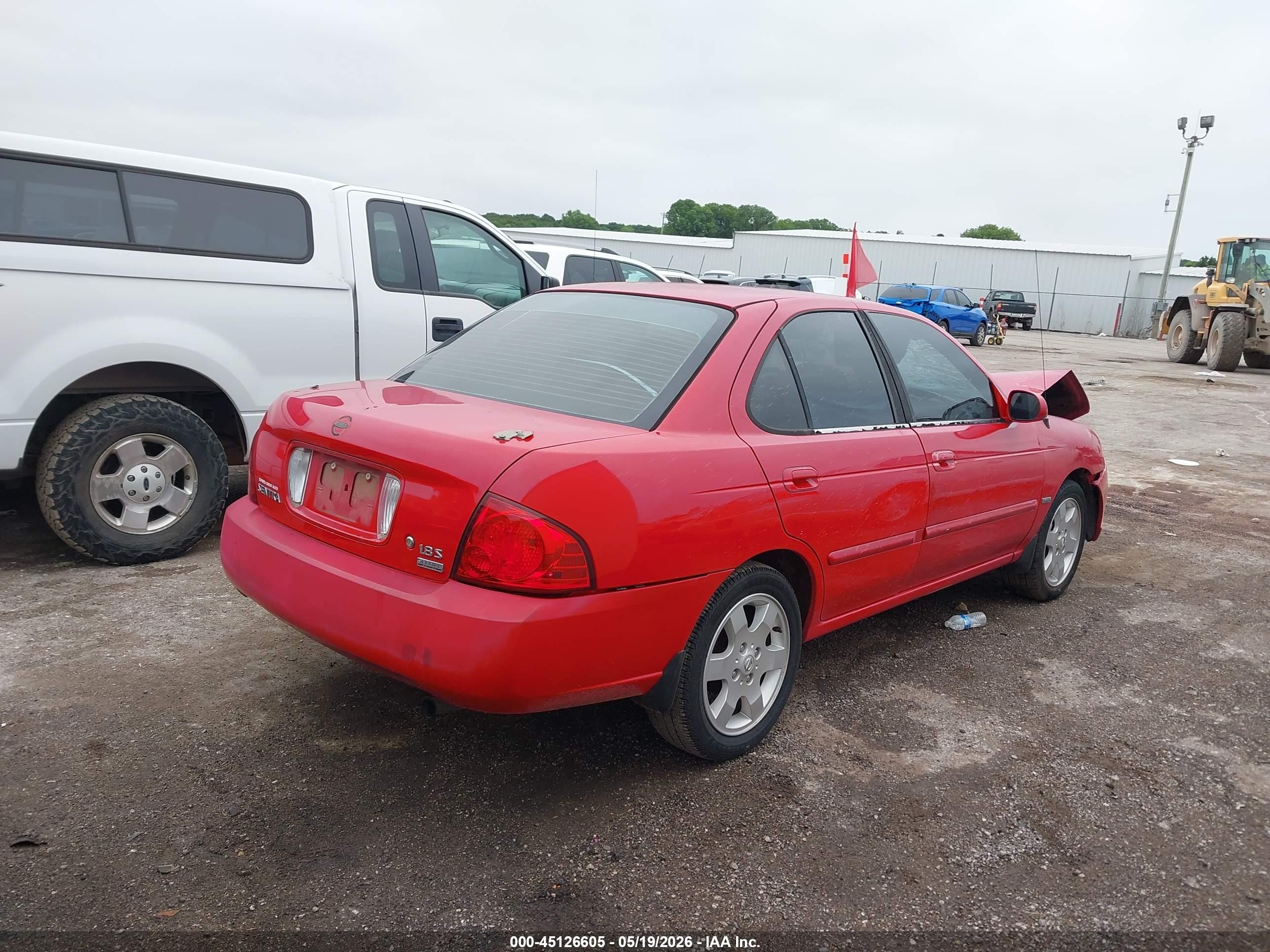 2005 Nissan Sentra 1.8s Red vin: 3N1CB51D45L569386