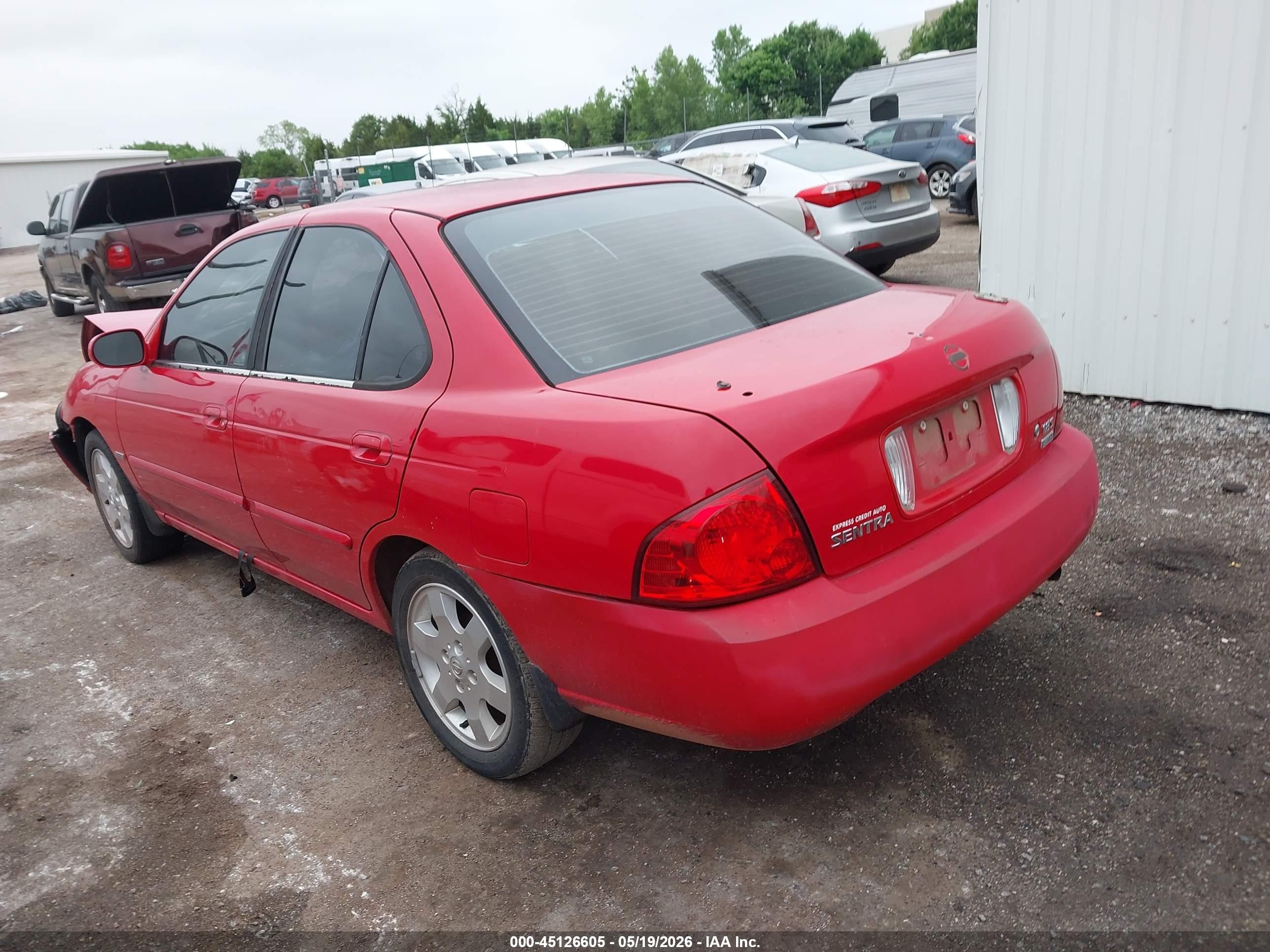 2005 Nissan Sentra 1.8s Red vin: 3N1CB51D45L569386