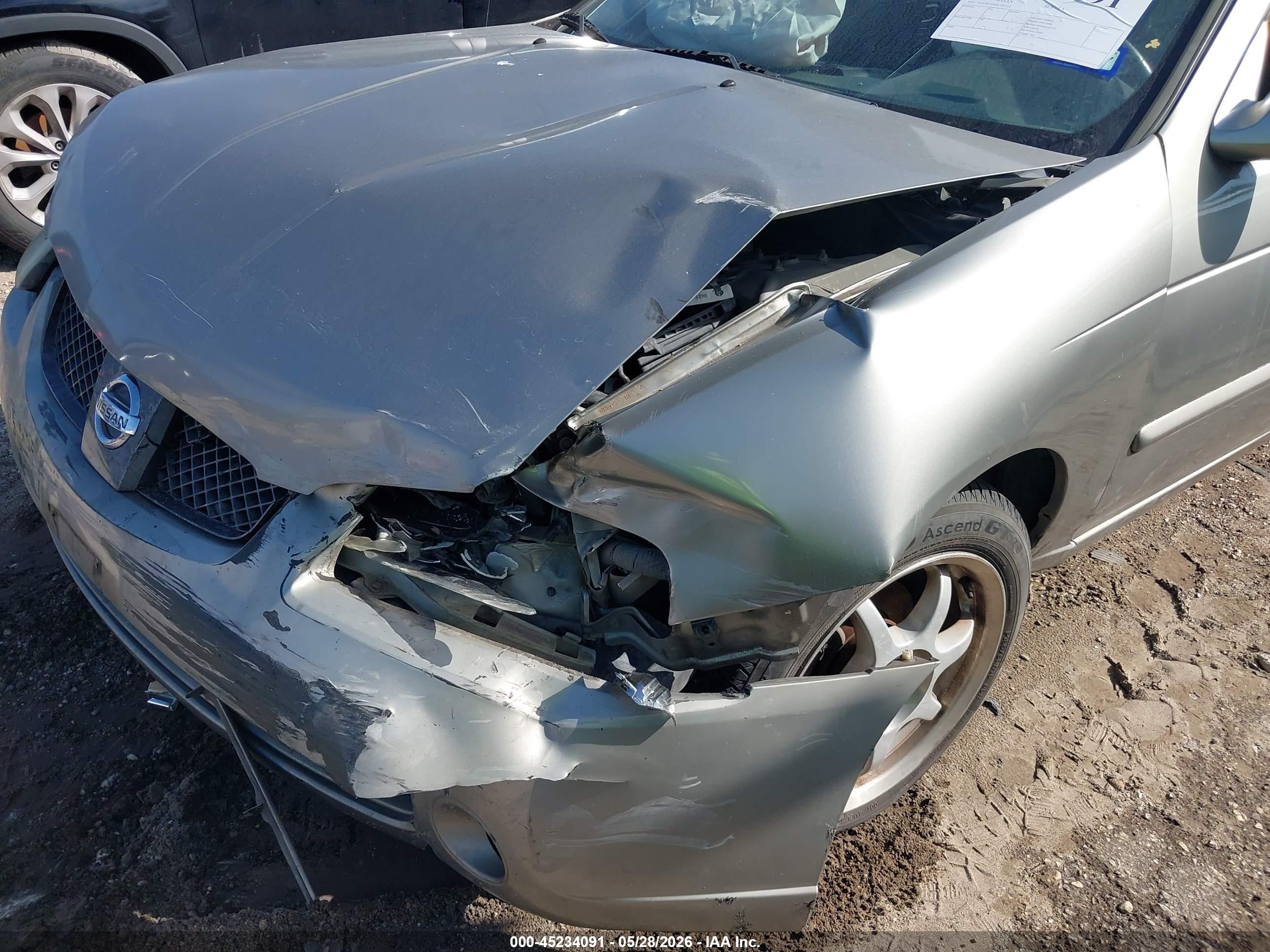 2005 Nissan Sentra 1.8s Silver vin: 3N1CB51D45L591114