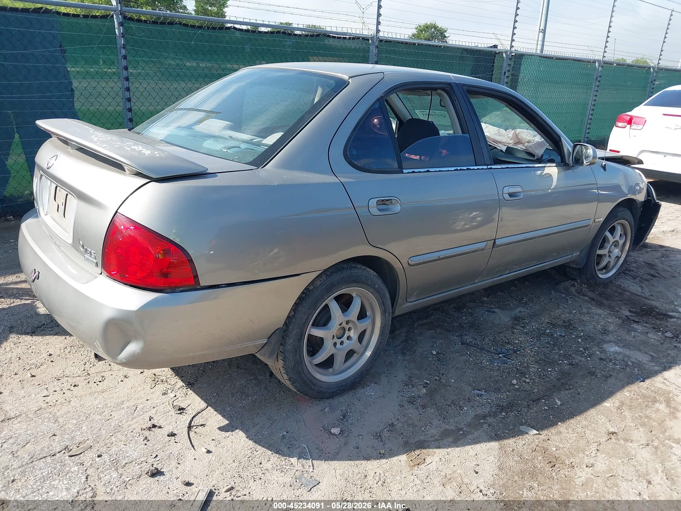 2005 Nissan Sentra 1.8s Silver vin: 3N1CB51D45L591114