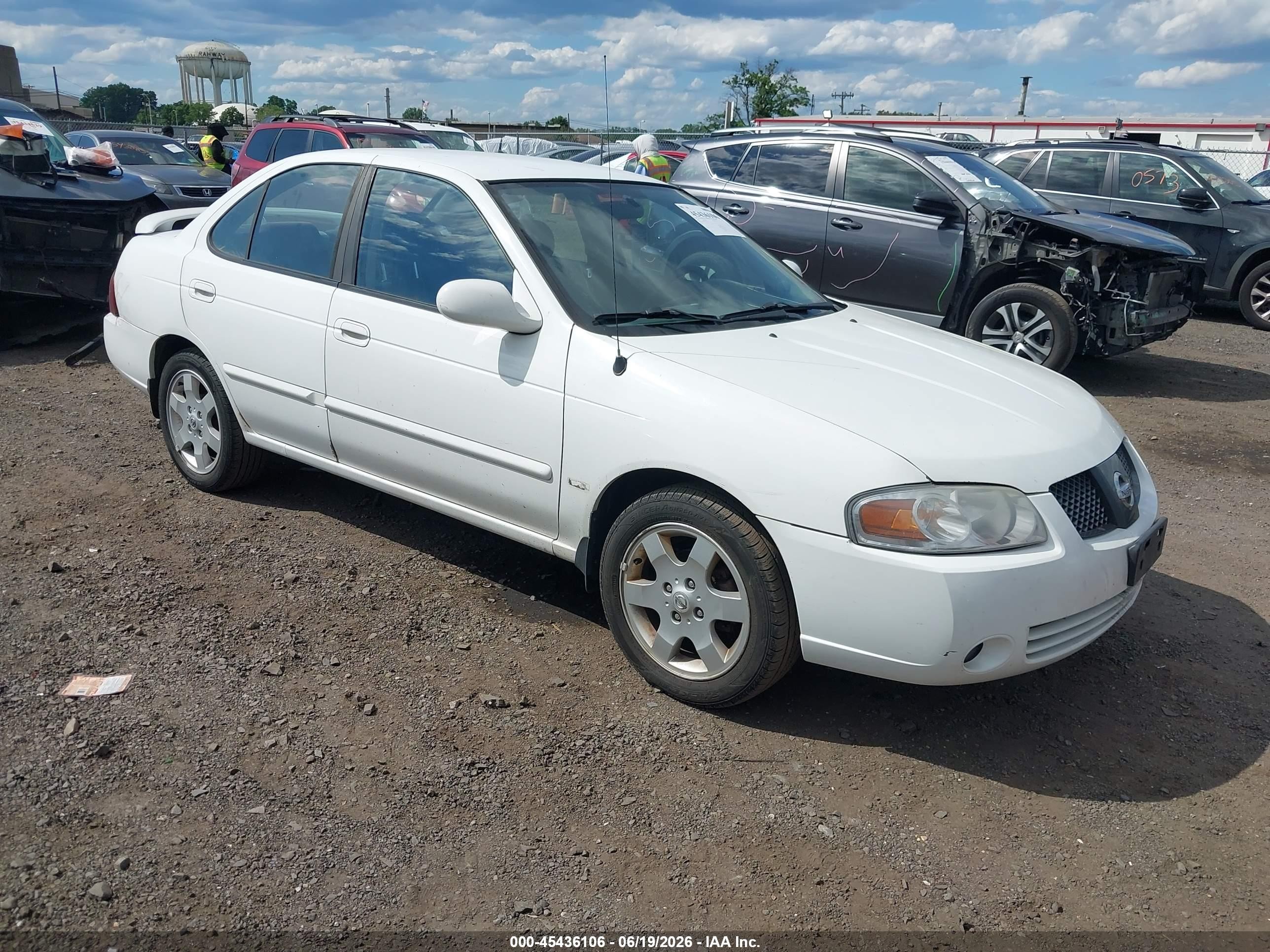 2006 Nissan Sentra 1.8s White vin: 3N1CB51D46L516219