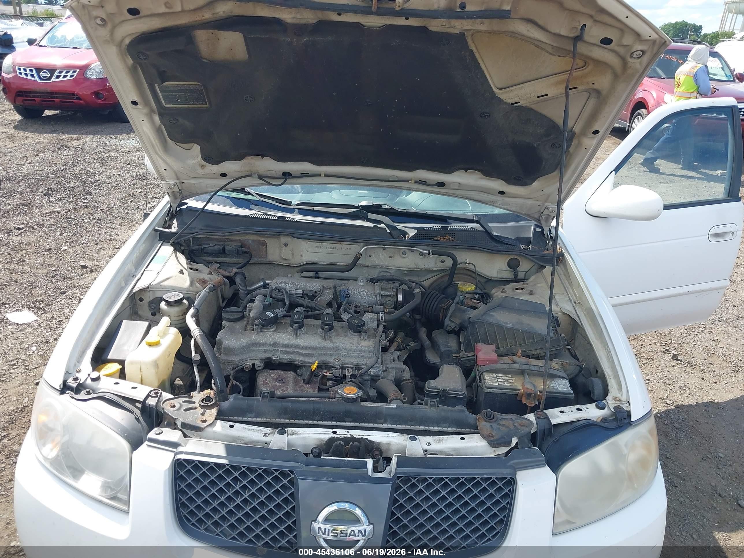 2006 Nissan Sentra 1.8s White vin: 3N1CB51D46L516219
