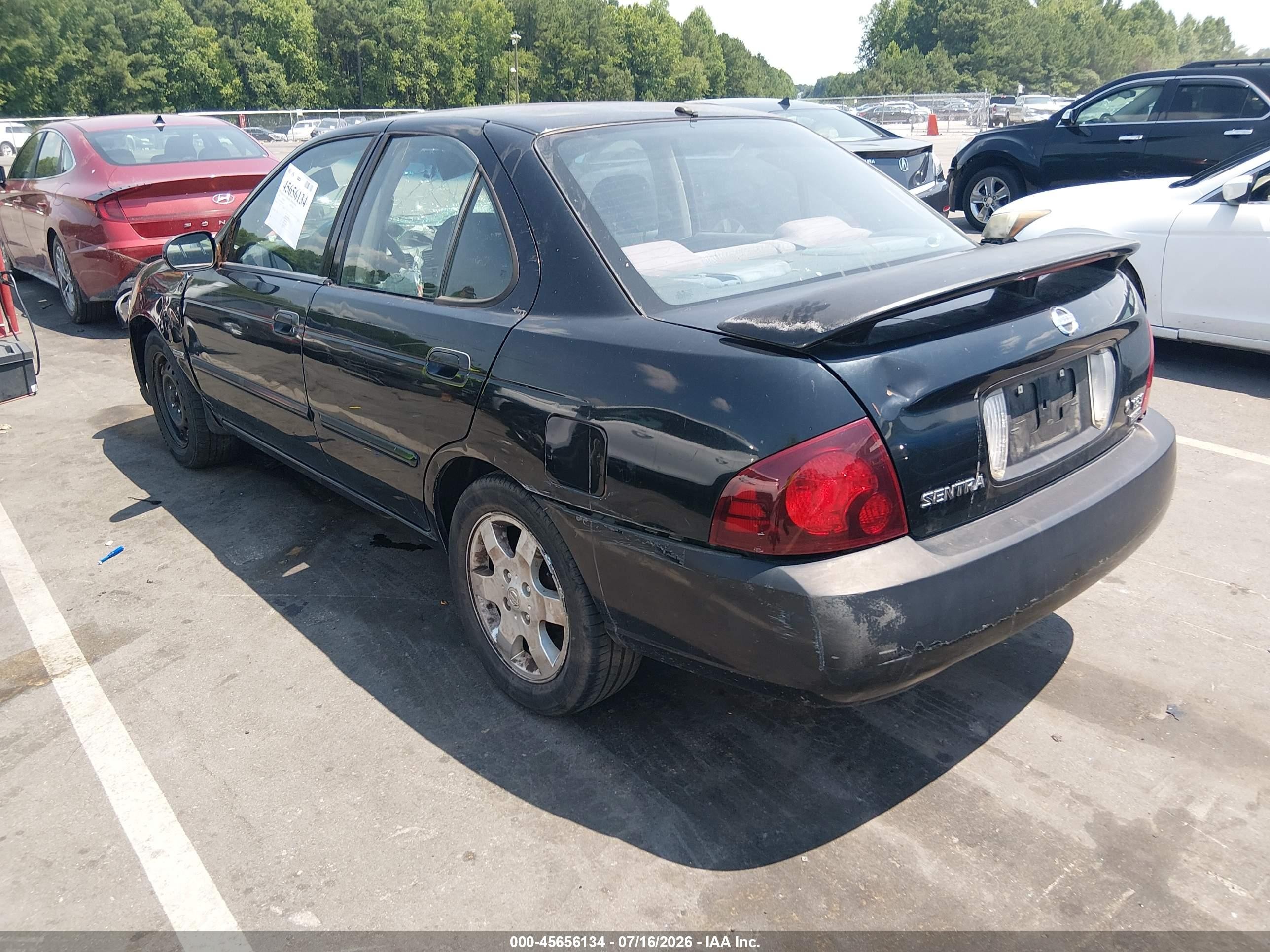 2006 Nissan Sentra 1.8s Черный vin: 3N1CB51D46L538124