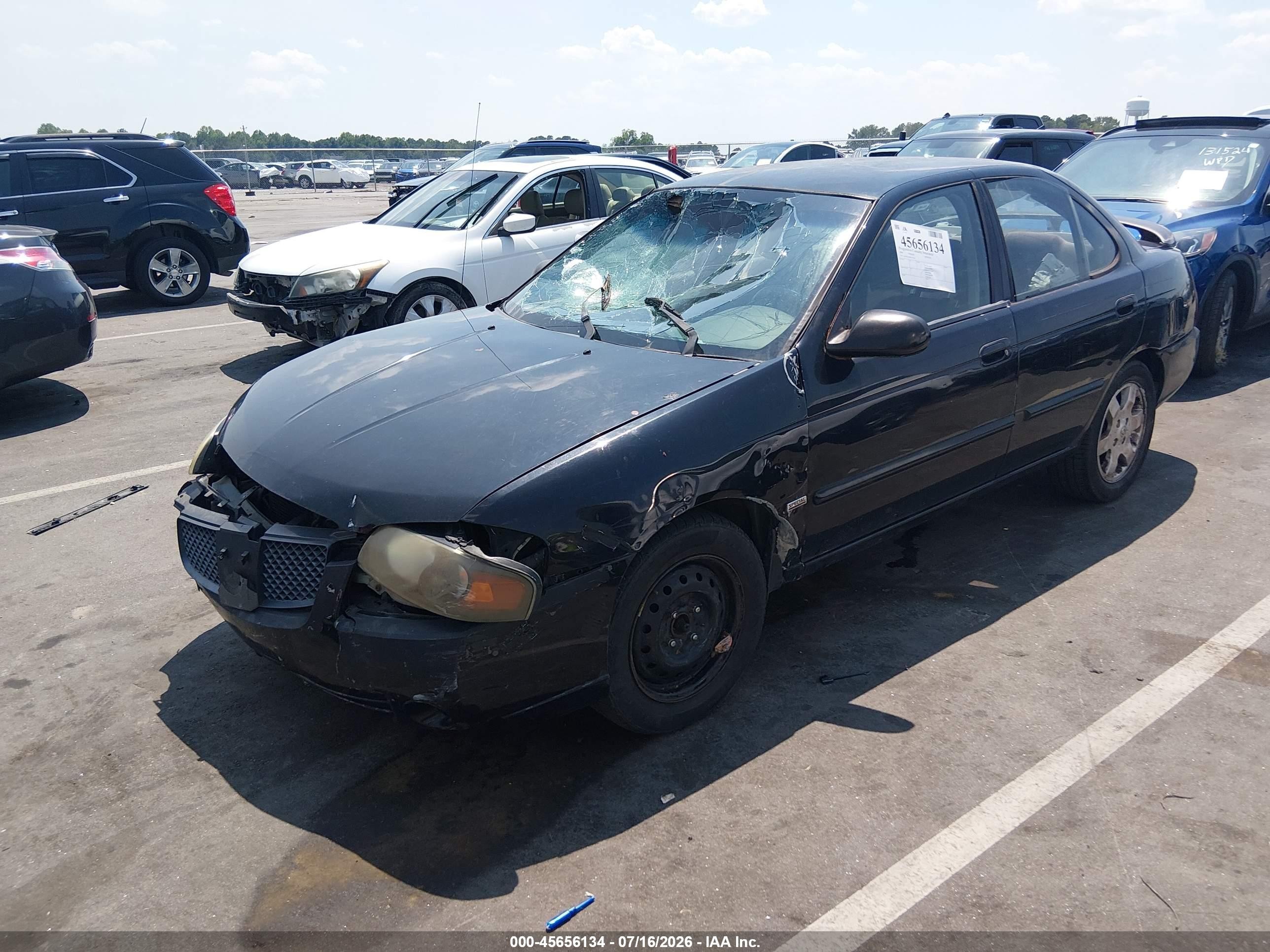 2006 Nissan Sentra 1.8s Черный vin: 3N1CB51D46L538124