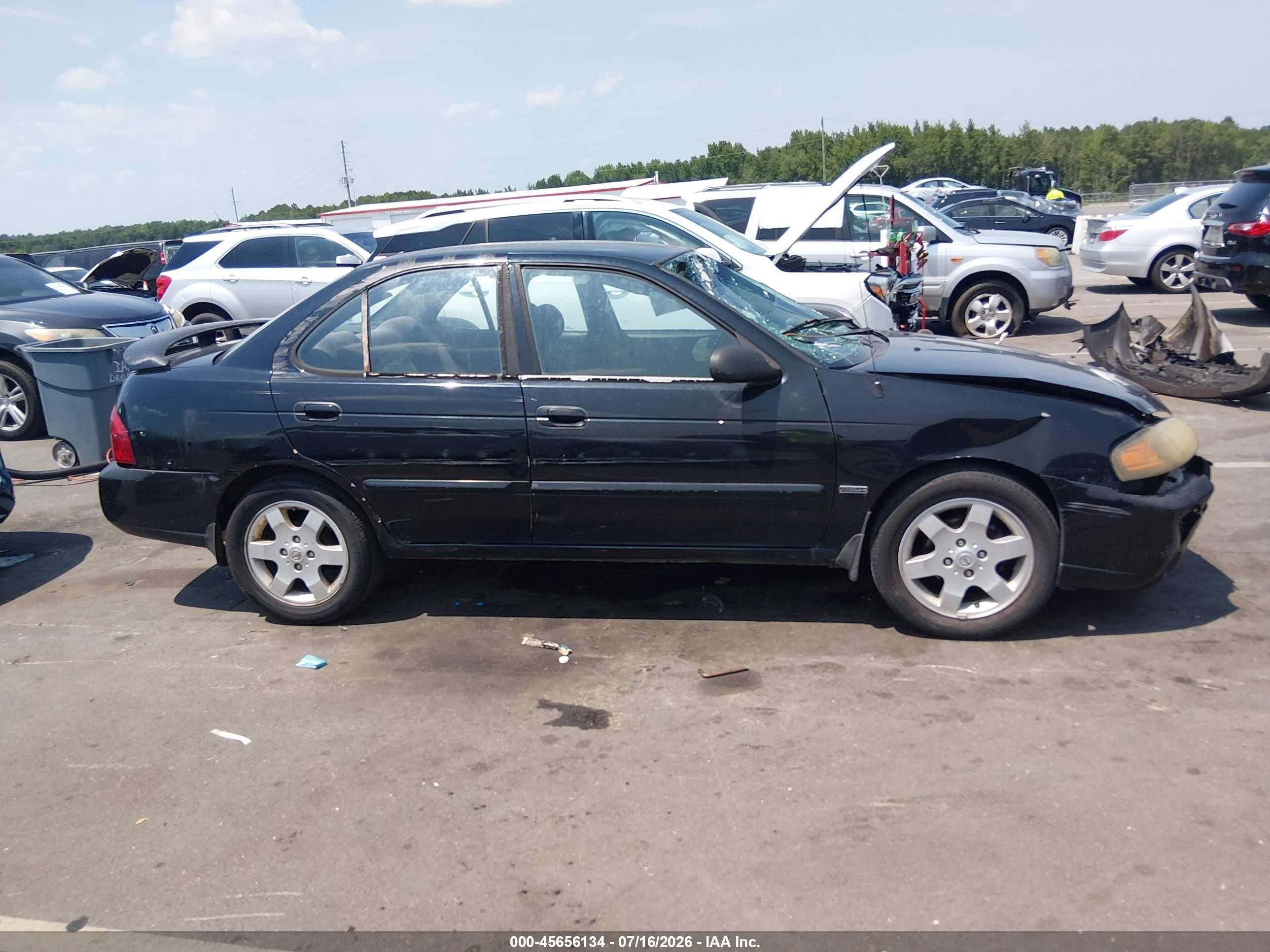2006 Nissan Sentra 1.8s Черный vin: 3N1CB51D46L538124