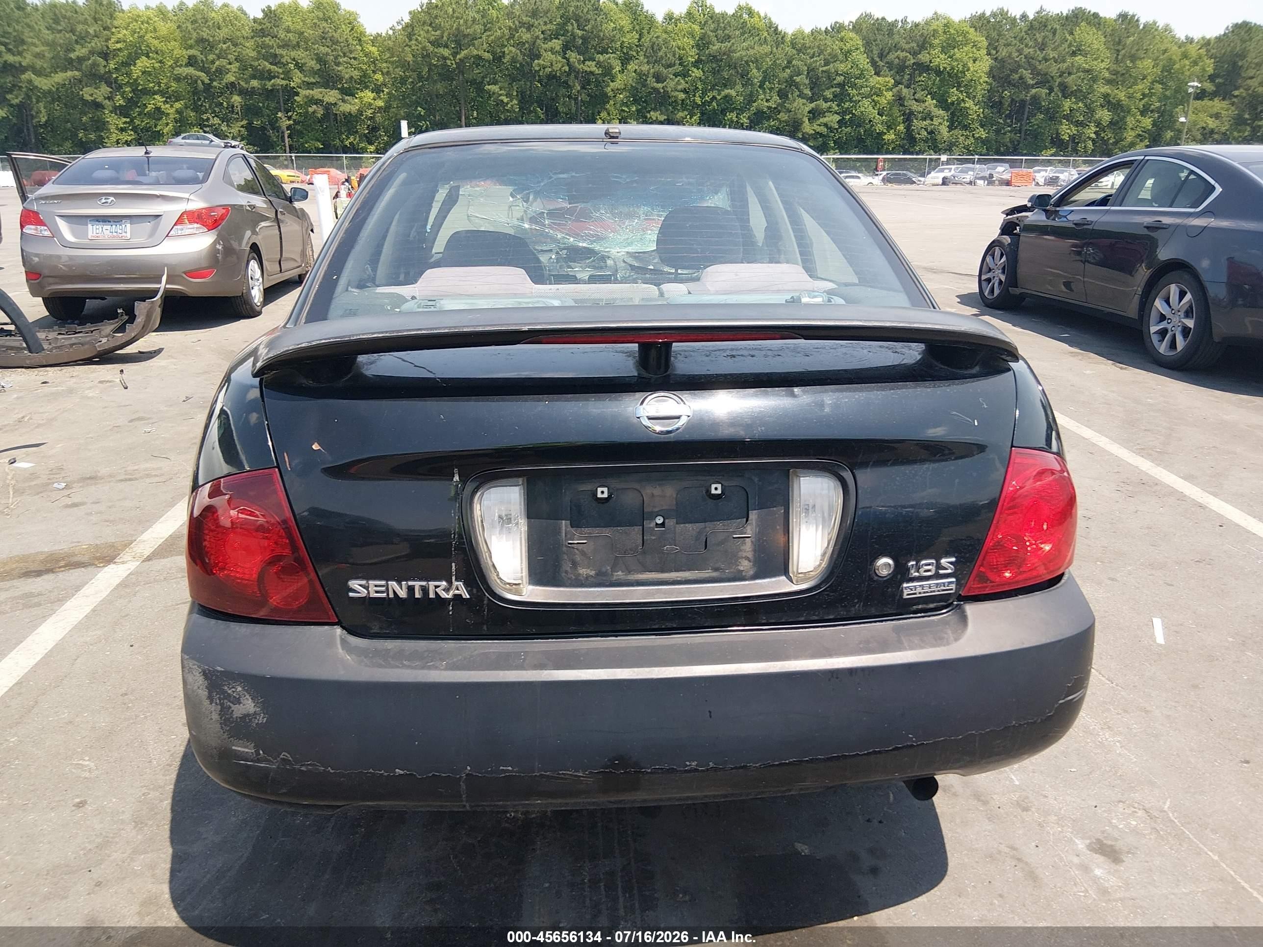 2006 Nissan Sentra 1.8s Черный vin: 3N1CB51D46L538124