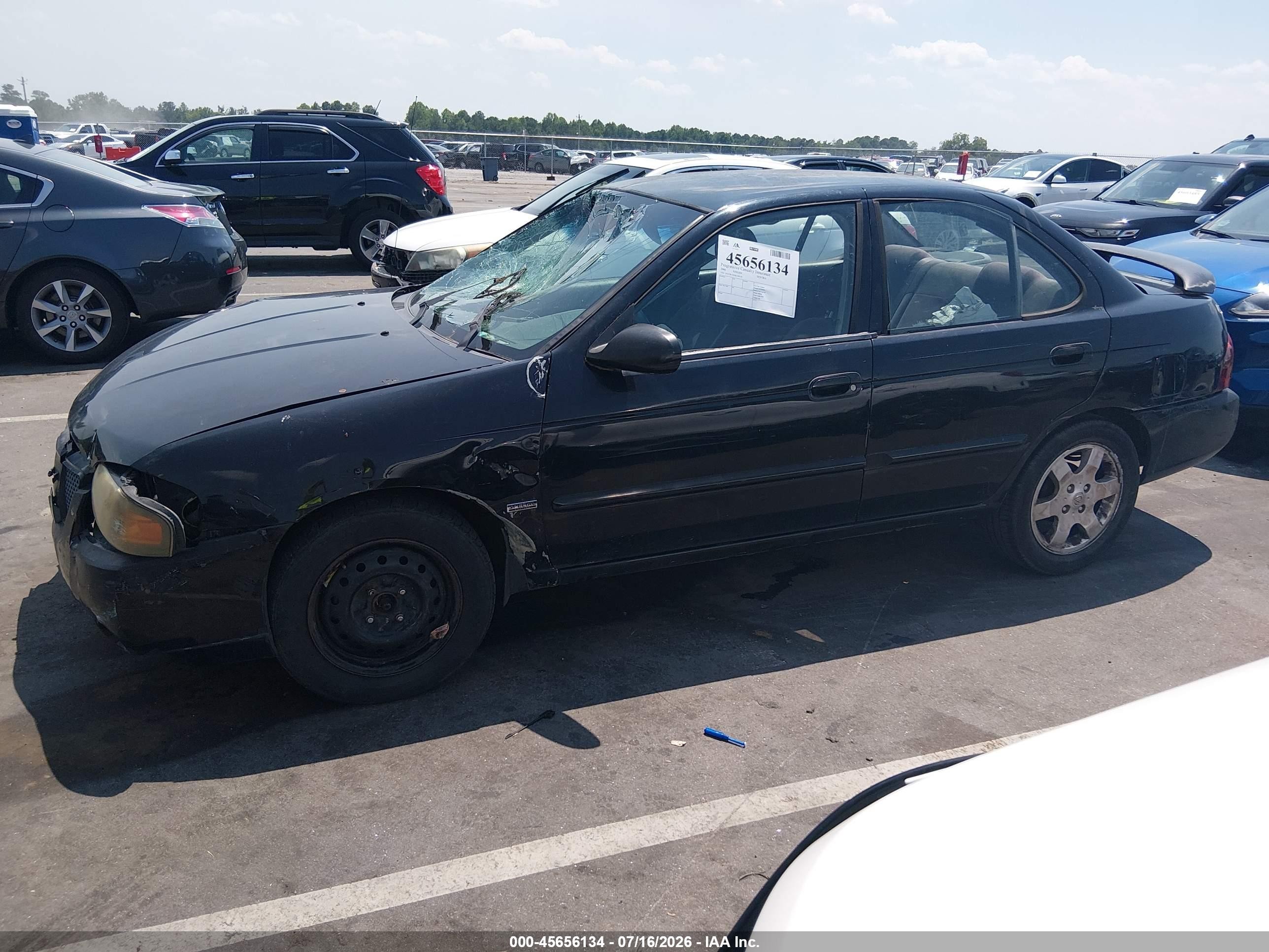 2006 Nissan Sentra 1.8s Черный vin: 3N1CB51D46L538124