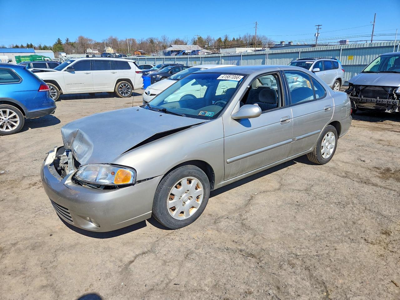 2000 Nissan Sentra Xe Silver vin: 3N1CB51D4YL335348
