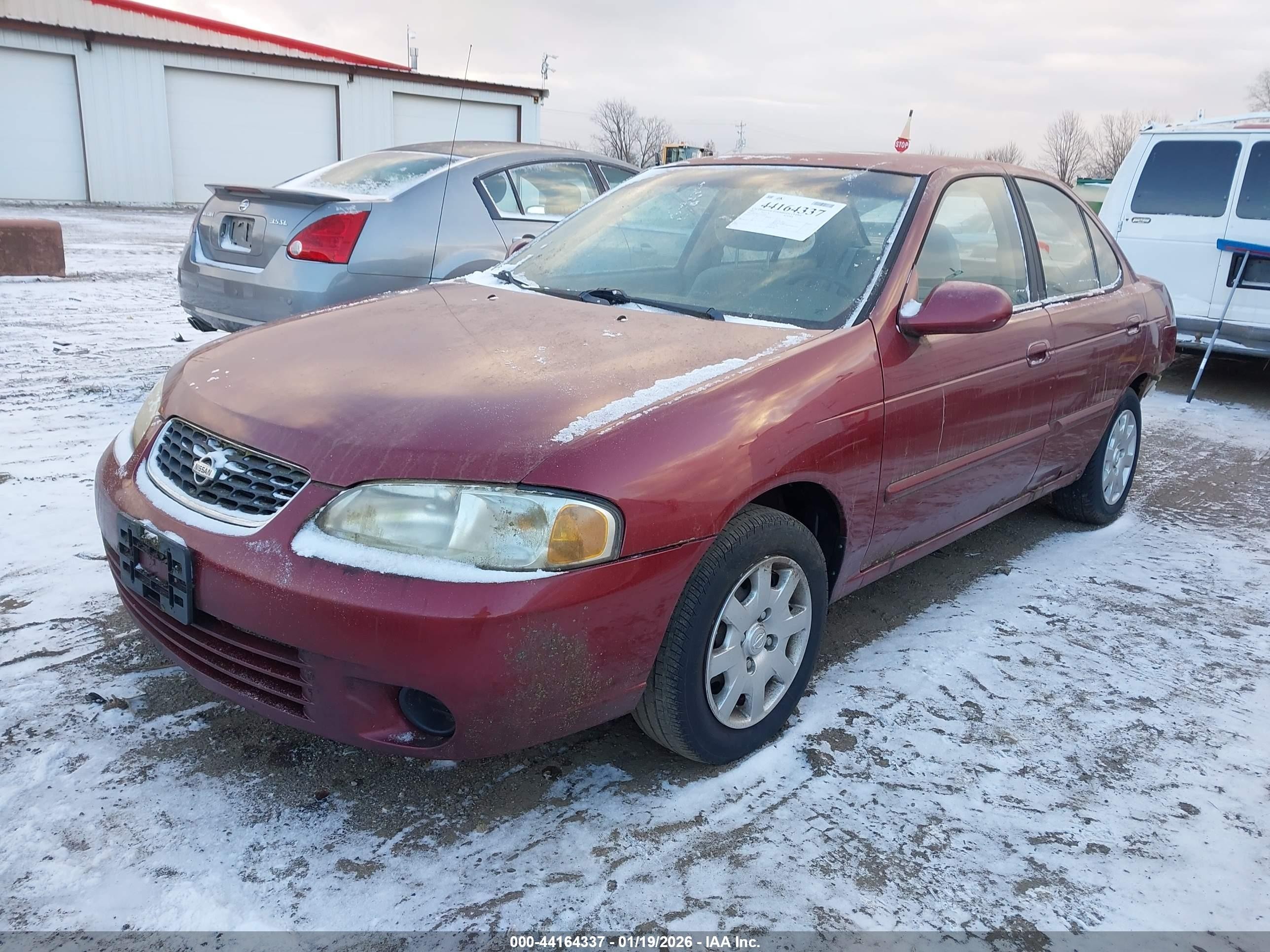 2001 Nissan Sentra Gxe Red vin: 3N1CB51D51L443791