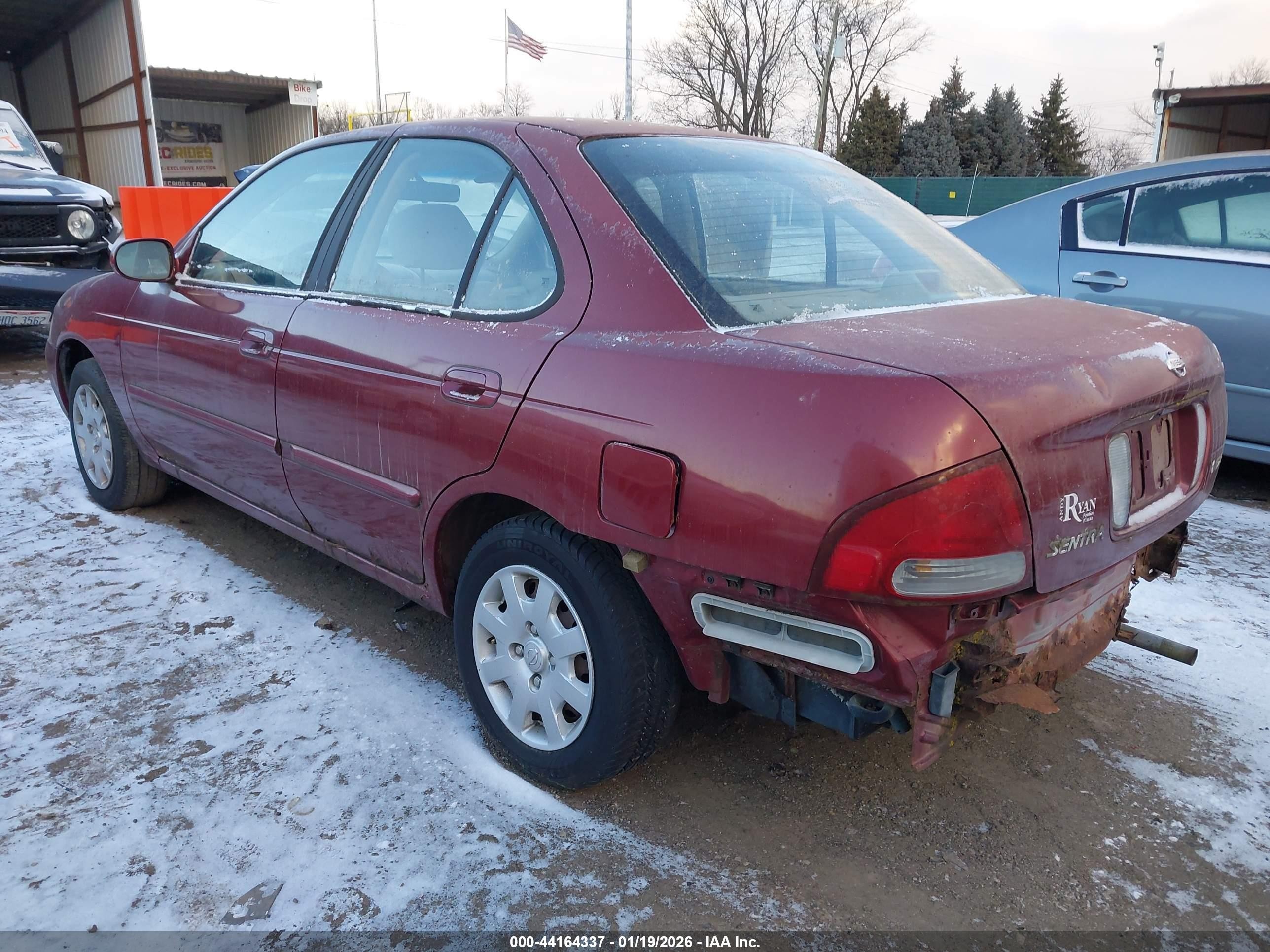 2001 Nissan Sentra Gxe Red vin: 3N1CB51D51L443791