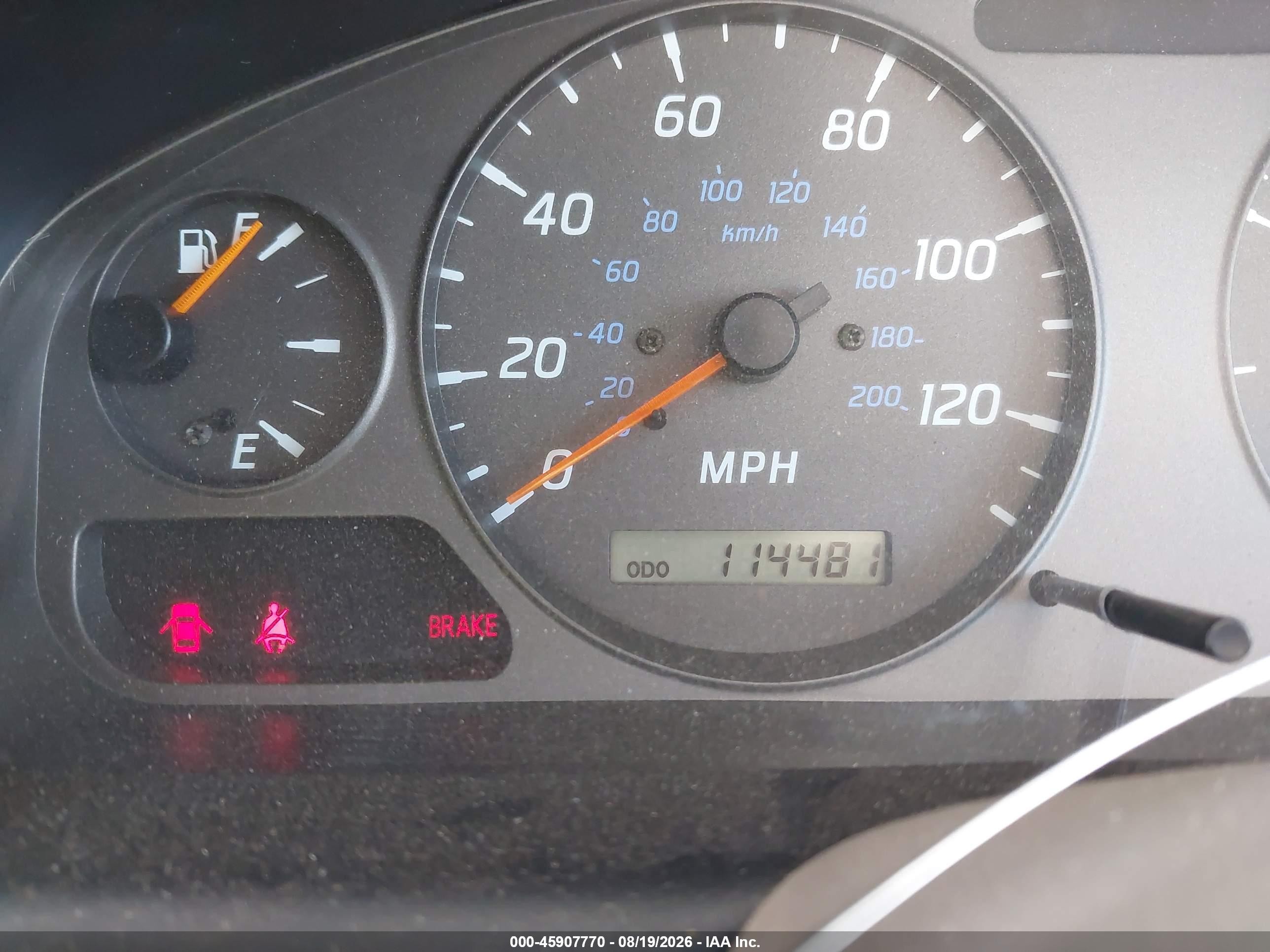 2001 Nissan Sentra Gxe Burgundy vin: 3N1CB51D51L447520