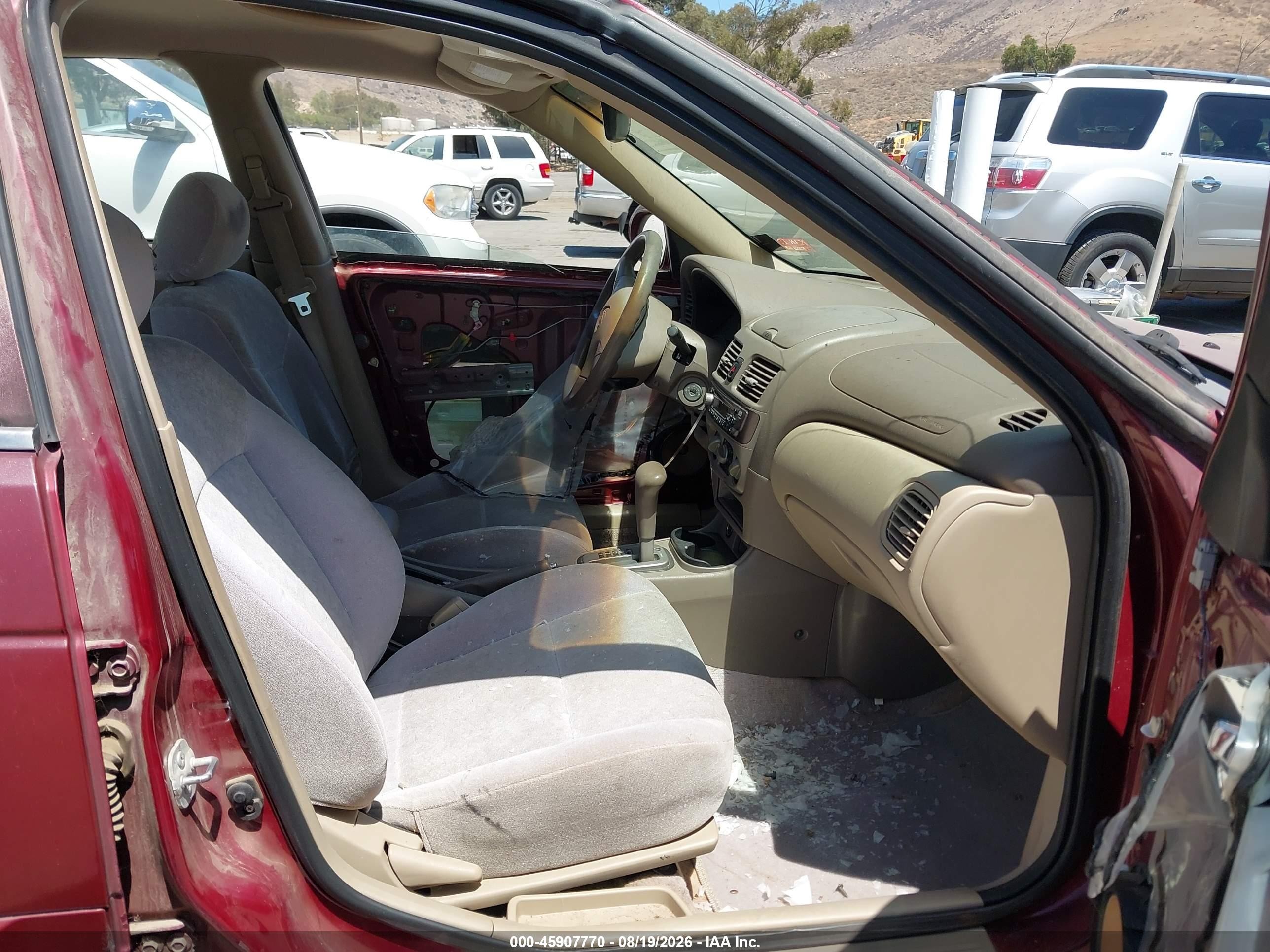 2001 Nissan Sentra Gxe Burgundy vin: 3N1CB51D51L447520