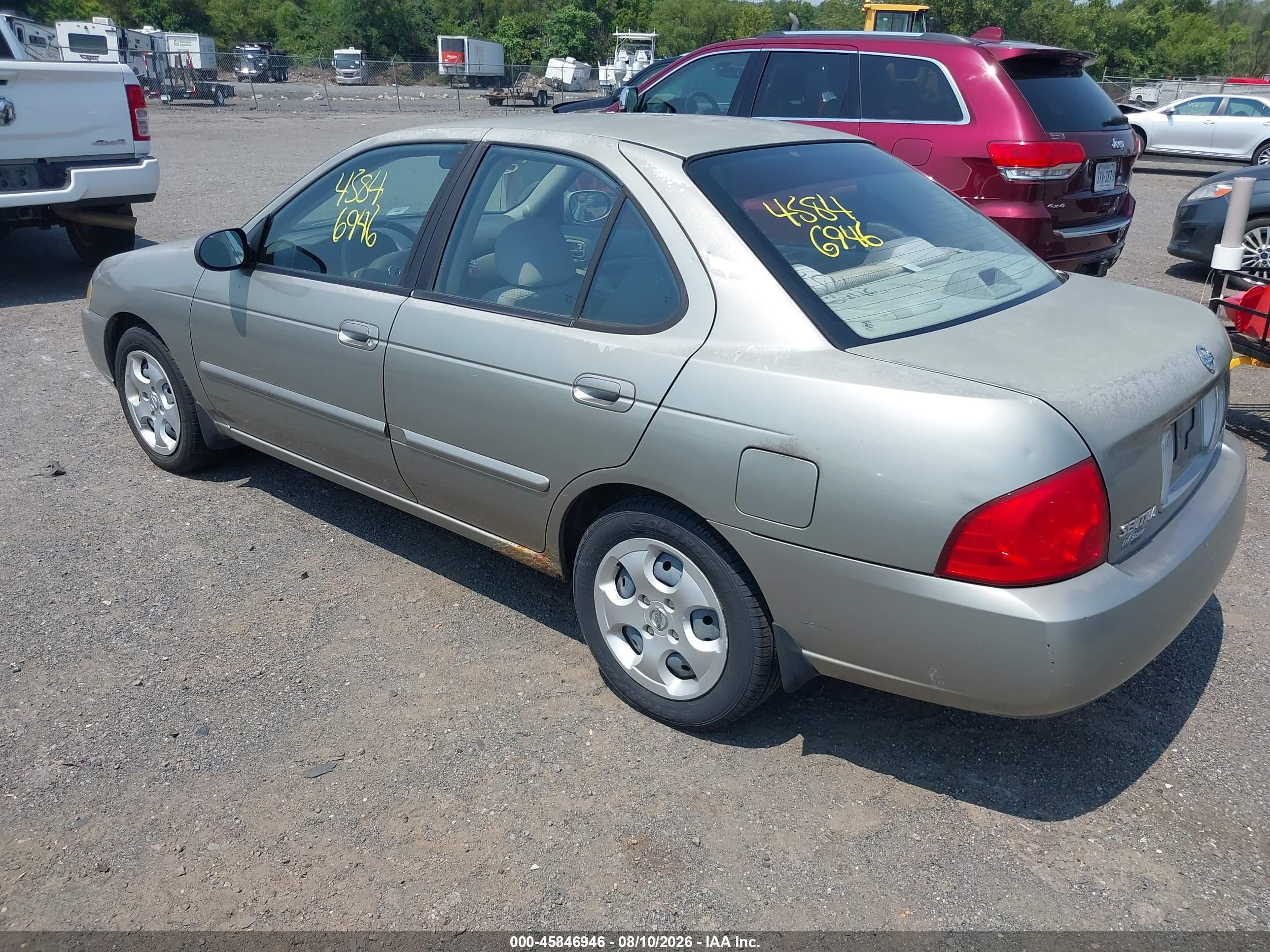 2004 Nissan Sentra 1.8s Silver vin: 3N1CB51D54L825064