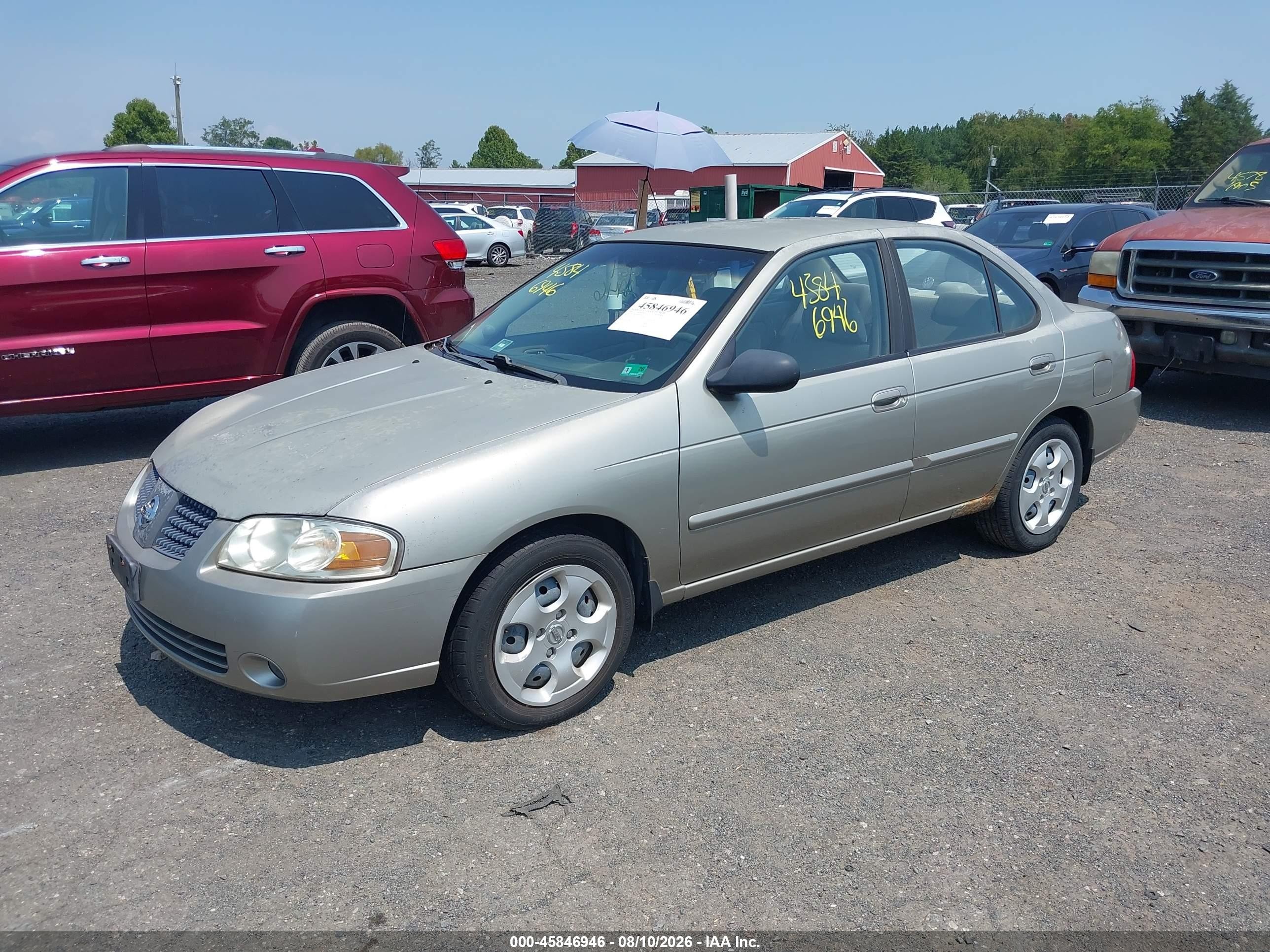 2004 Nissan Sentra 1.8s Silver vin: 3N1CB51D54L825064