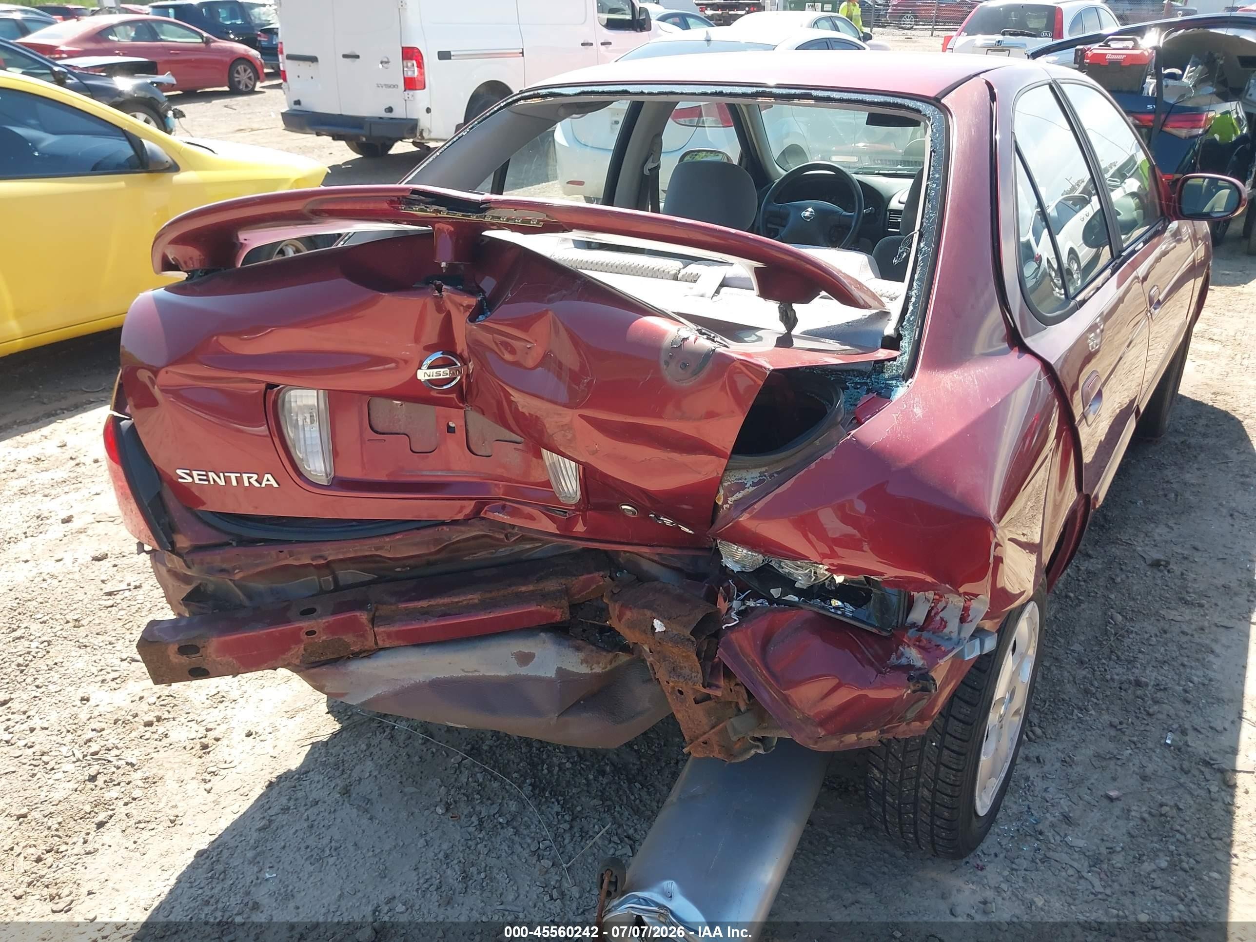 2005 Nissan Sentra 1.8s Burgundy vin: 3N1CB51D55L462492