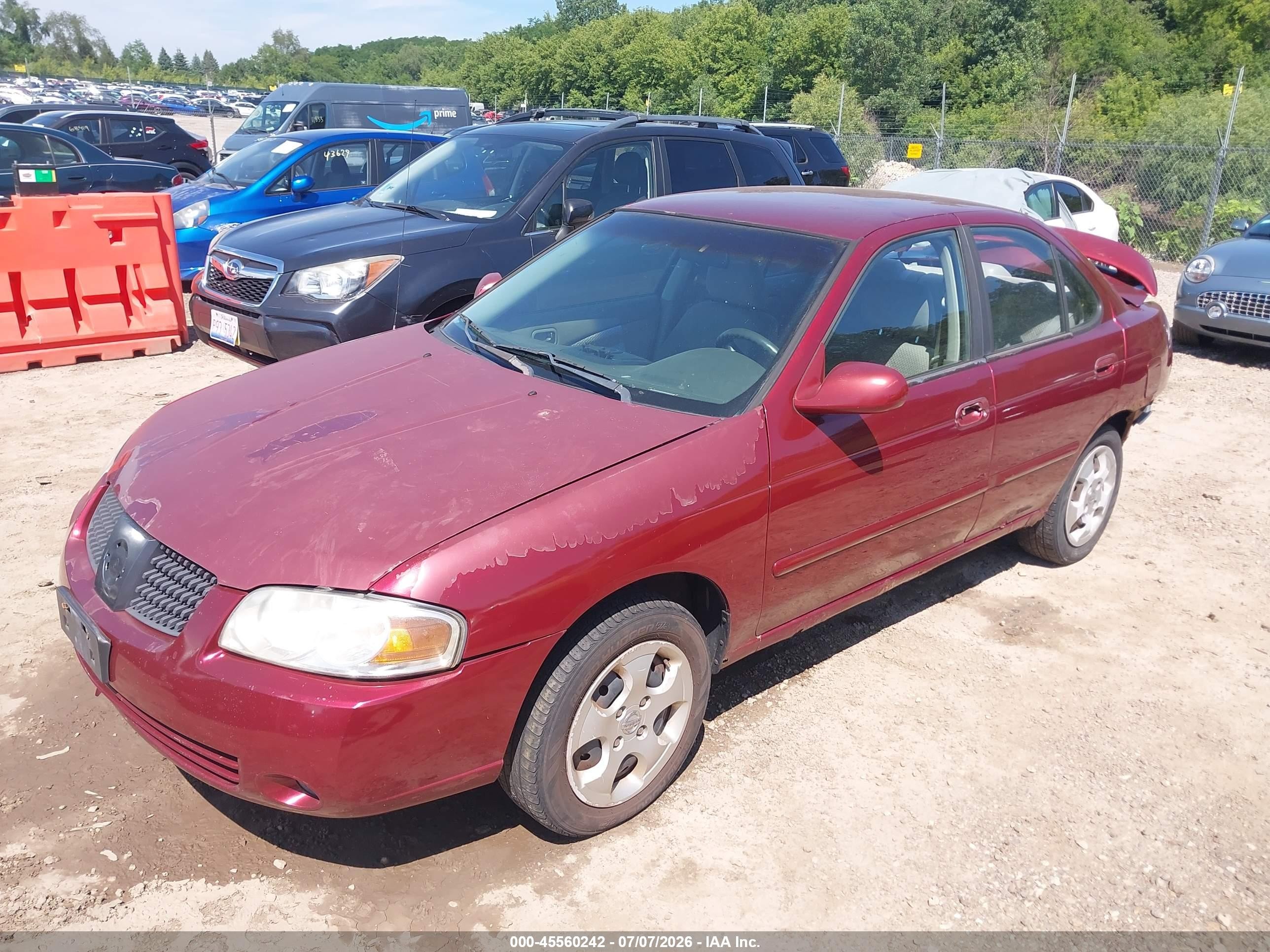 2005 Nissan Sentra 1.8s Burgundy vin: 3N1CB51D55L462492