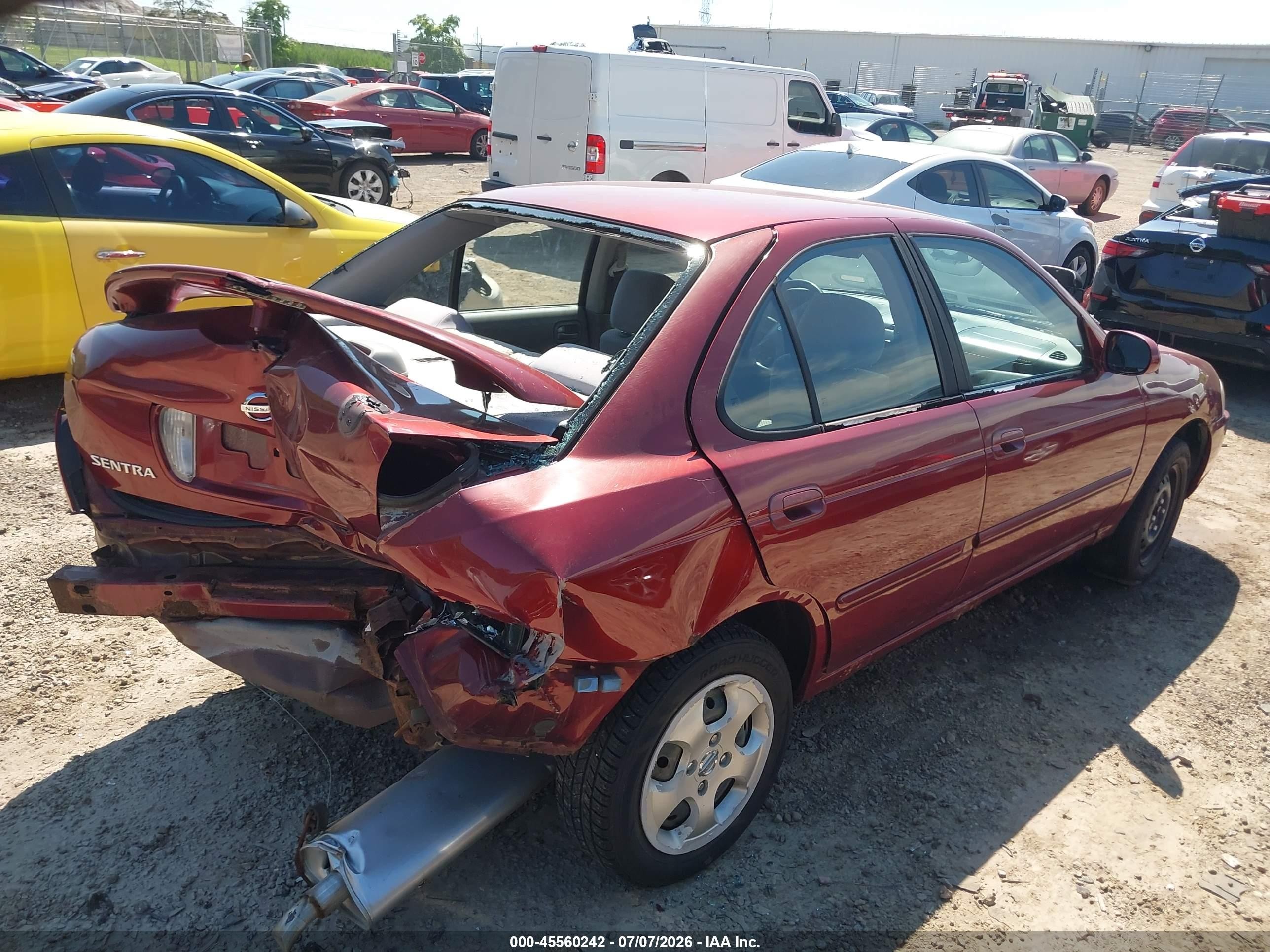 2005 Nissan Sentra 1.8s Burgundy vin: 3N1CB51D55L462492