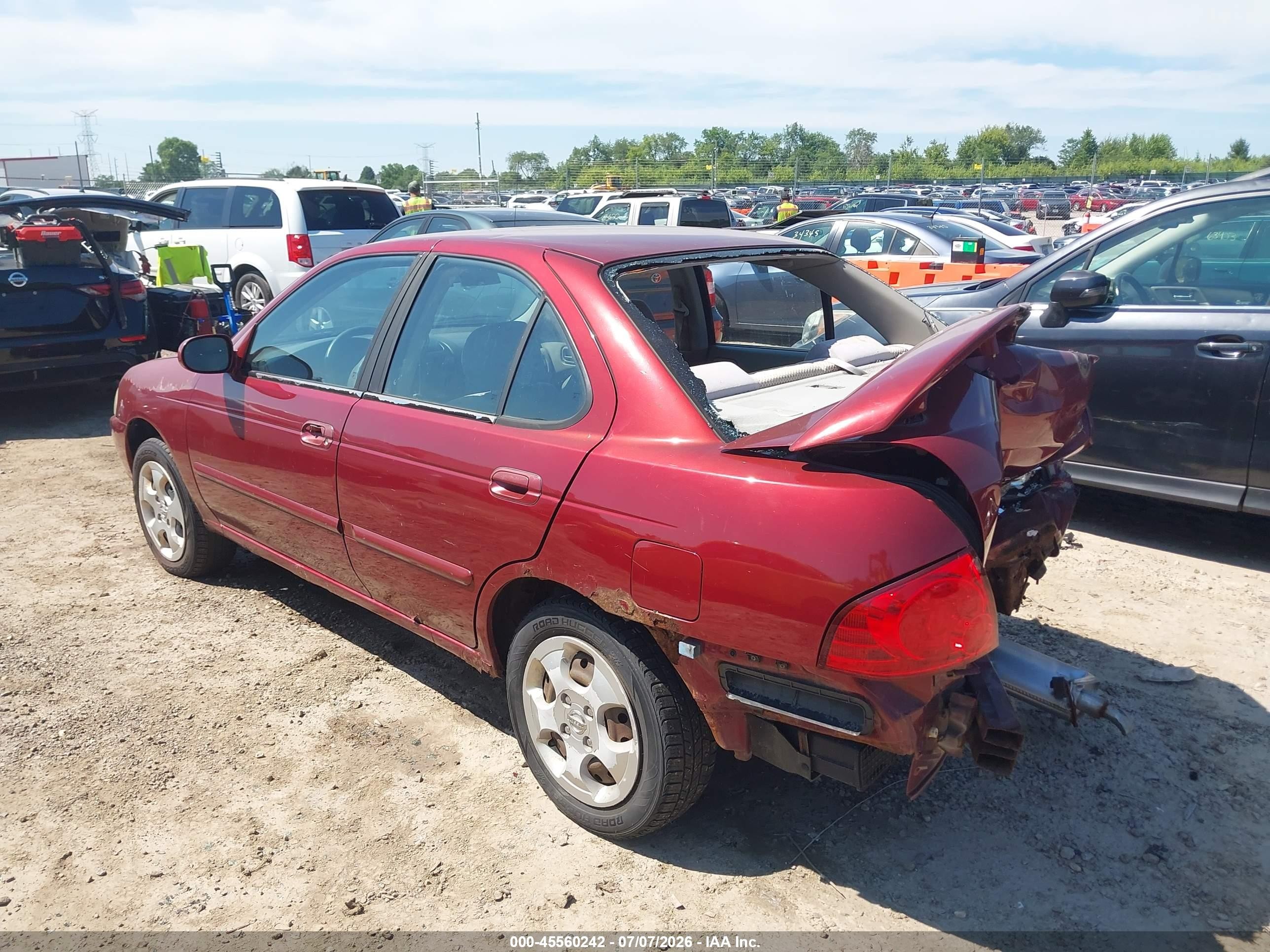 2005 Nissan Sentra 1.8s Burgundy vin: 3N1CB51D55L462492