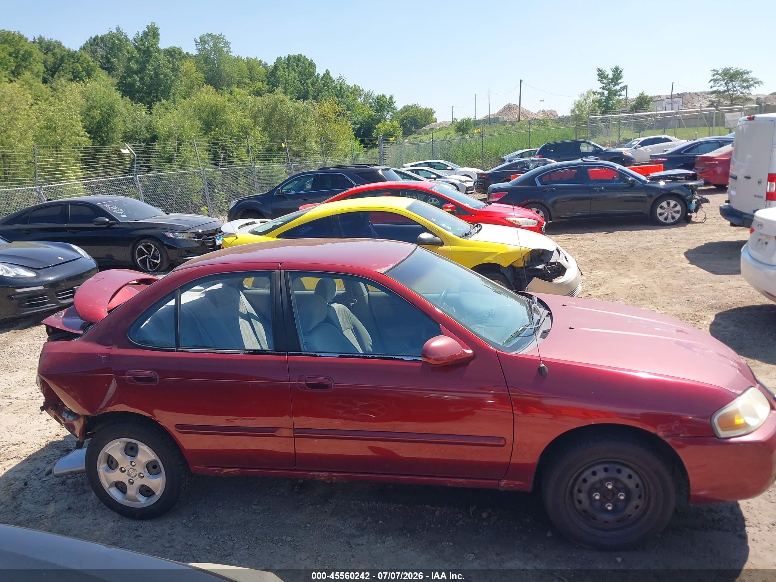 2005 Nissan Sentra 1.8s Burgundy vin: 3N1CB51D55L462492