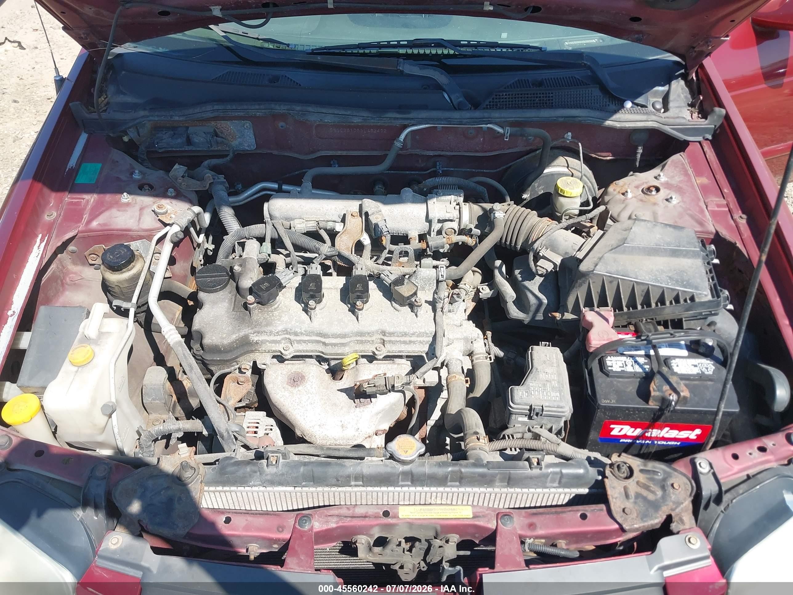 2005 Nissan Sentra 1.8s Burgundy vin: 3N1CB51D55L462492