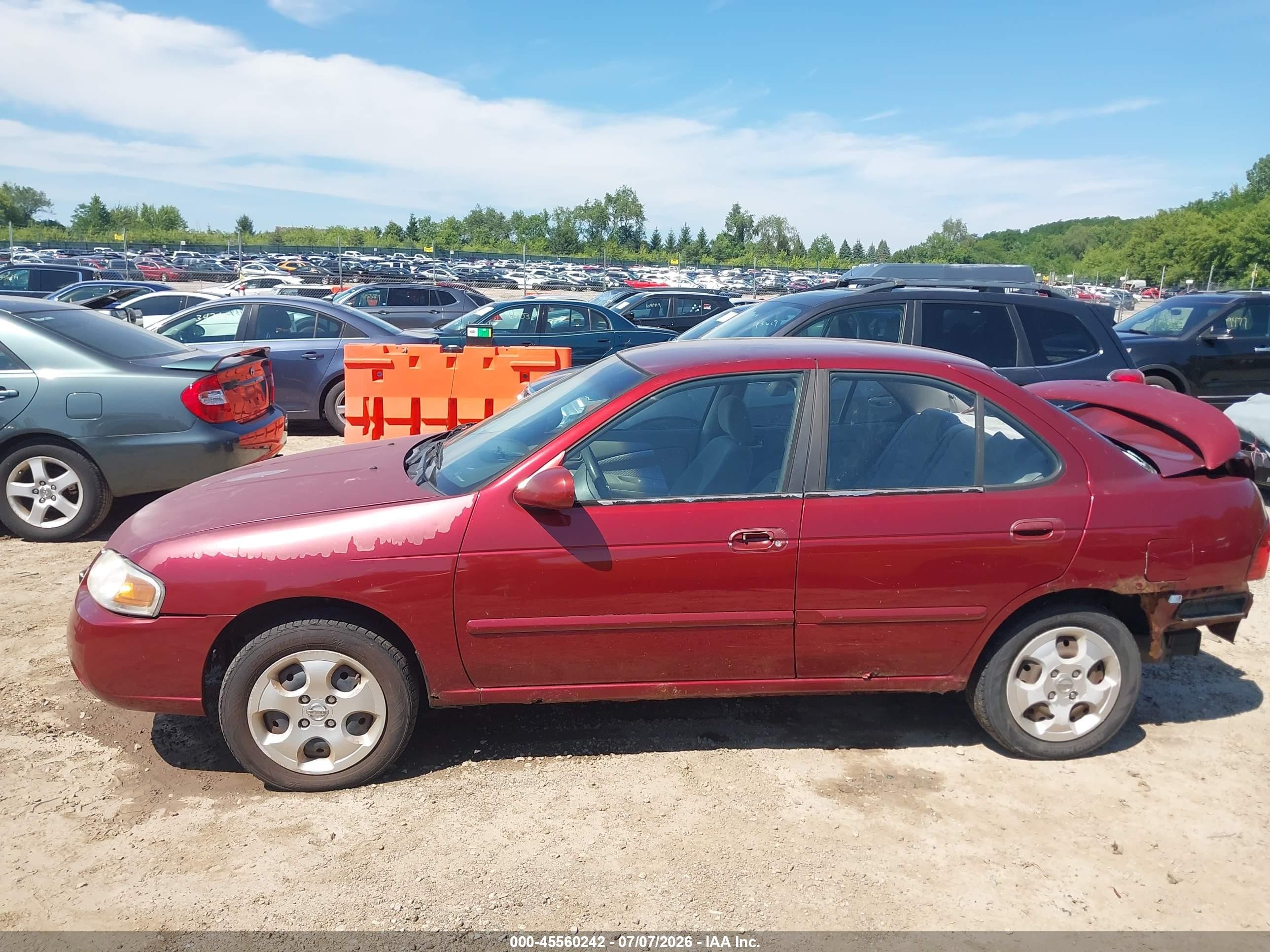2005 Nissan Sentra 1.8s Burgundy vin: 3N1CB51D55L462492