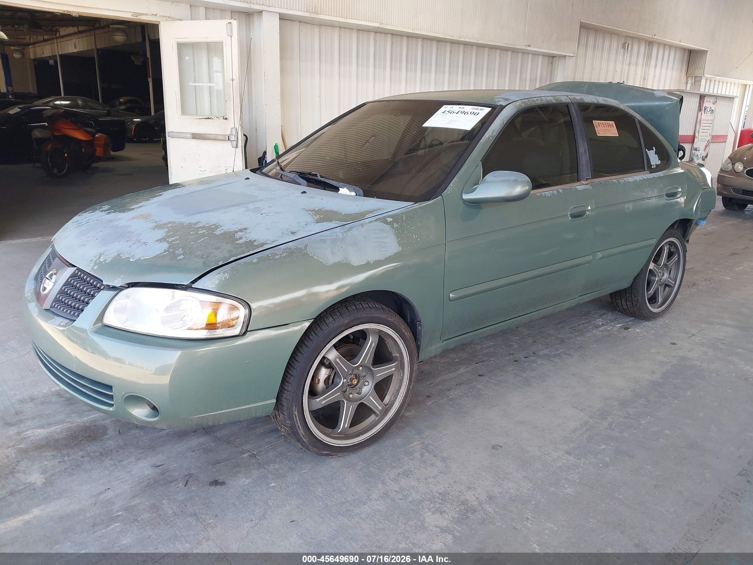 2006 Nissan Sentra 1.8s Green vin: 3N1CB51D56L457956