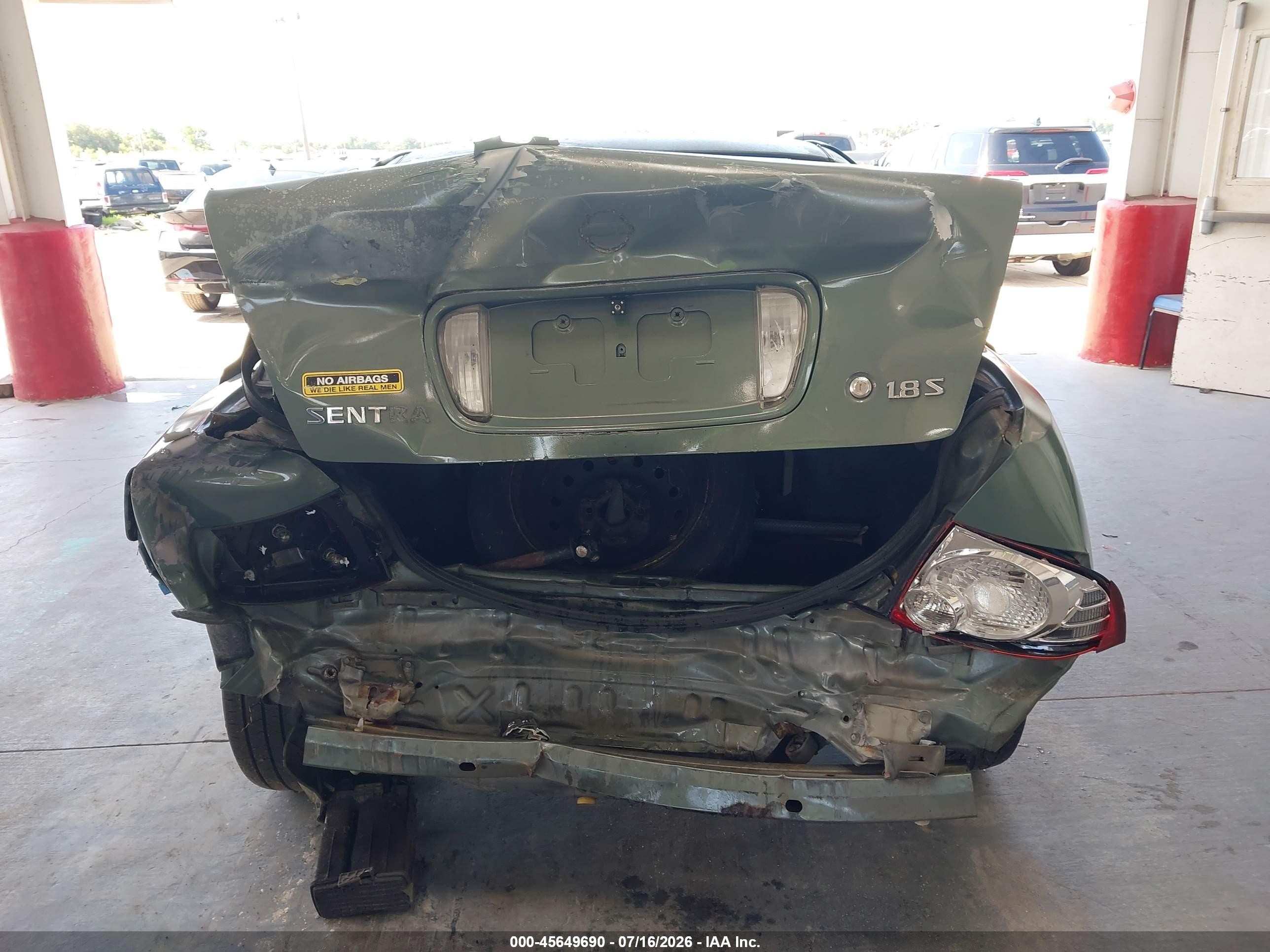 2006 Nissan Sentra 1.8s Green vin: 3N1CB51D56L457956