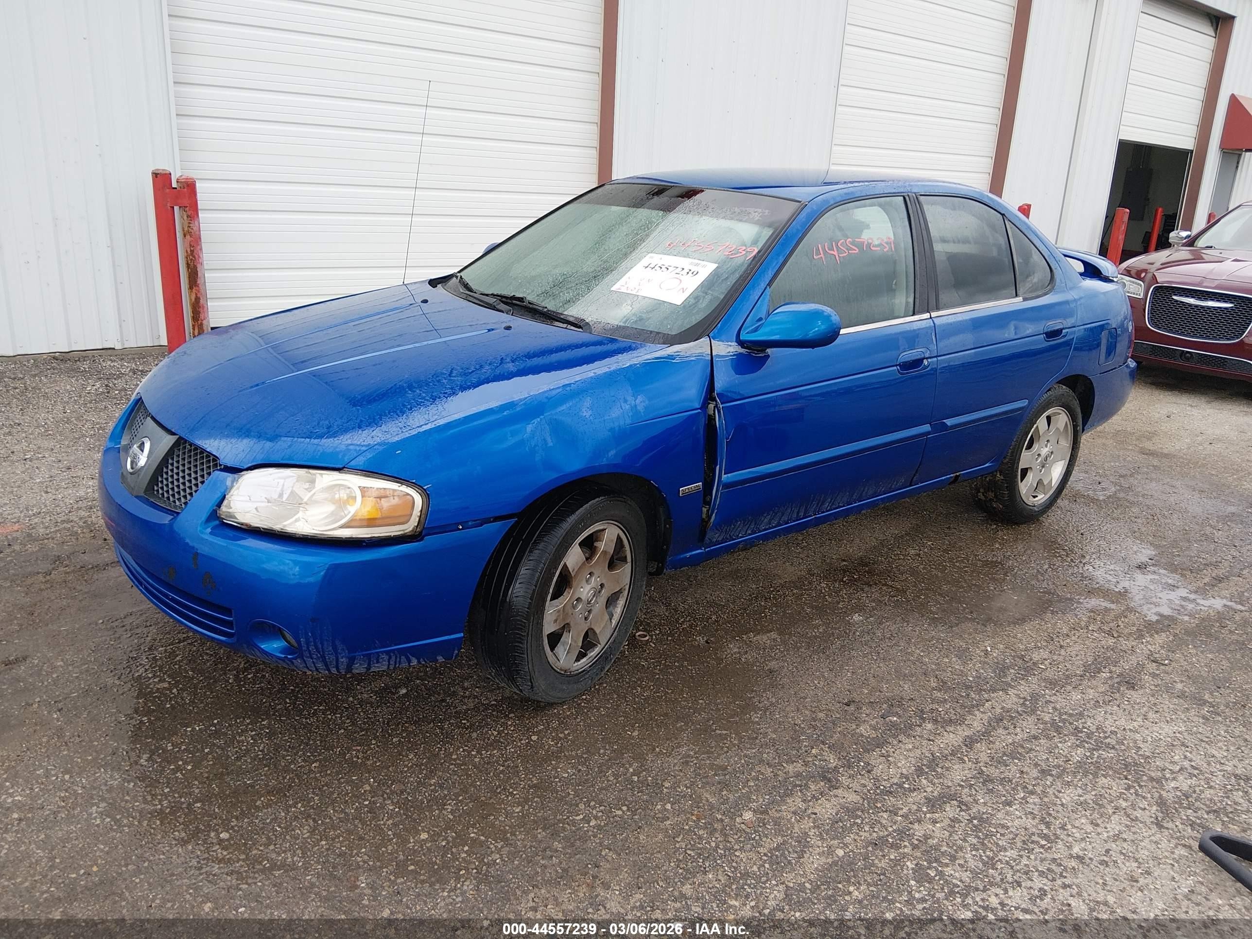 2006 Nissan Sentra 1.8s Blue vin: 3N1CB51D56L481075
