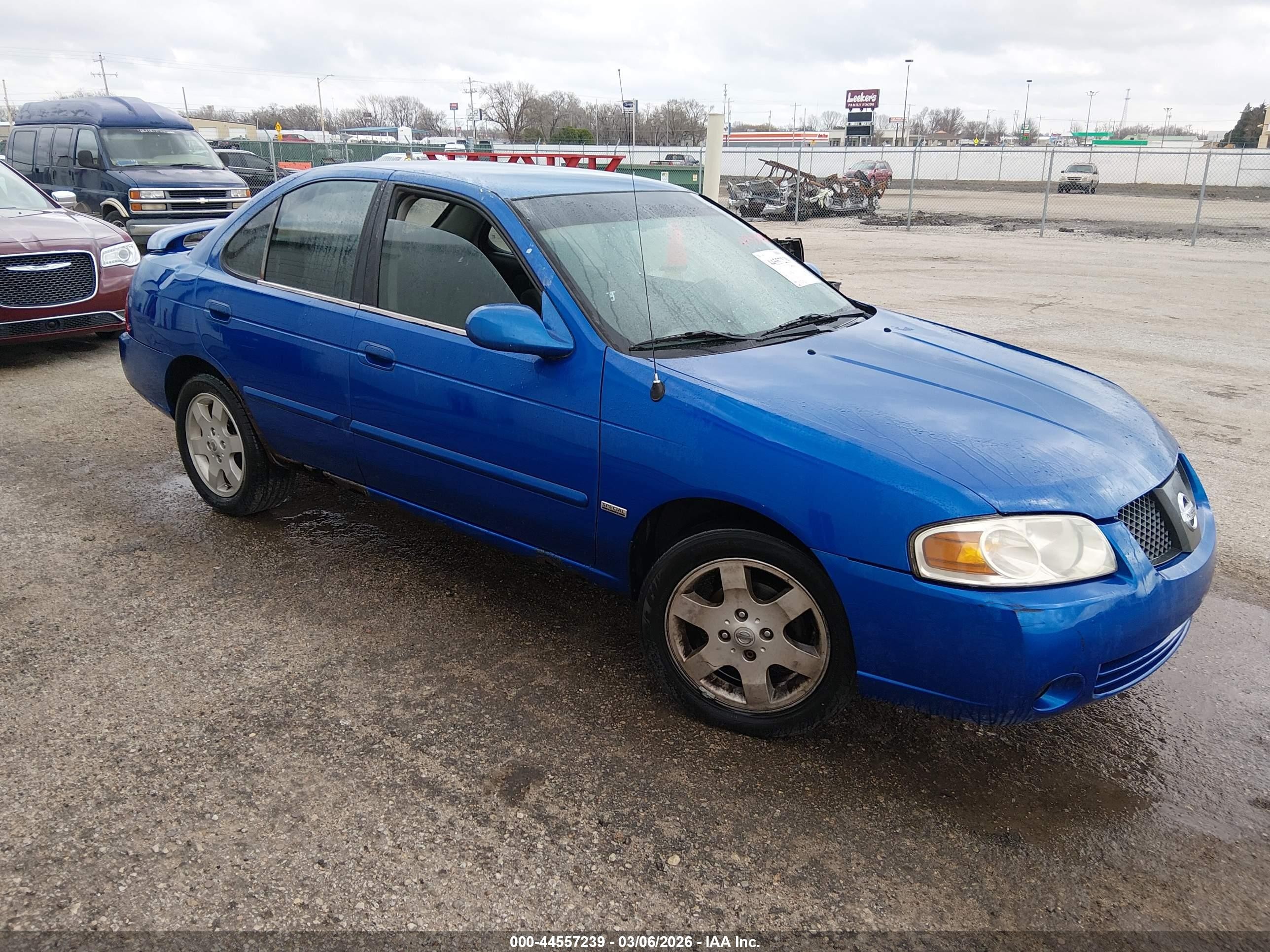 2006 Nissan Sentra 1.8s Blue vin: 3N1CB51D56L481075